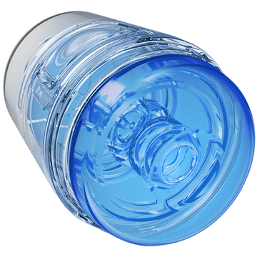 MAIN SQUEEZE POP OFF OPTIX CRYSTAL BLUE STROKER Doc Johnson Novelties