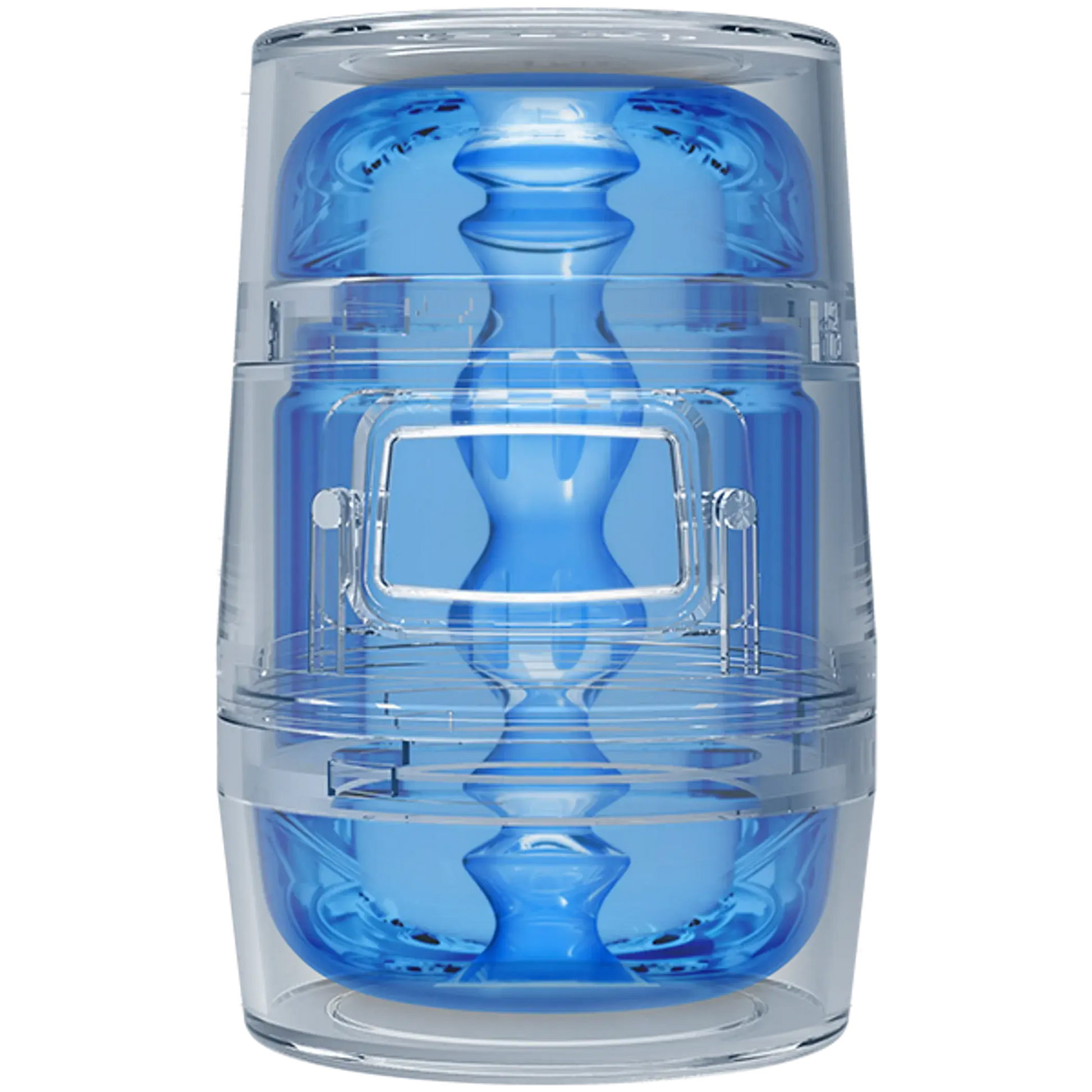 MAIN SQUEEZE POP OFF OPTIX CRYSTAL BLUE STROKER Doc Johnson Novelties