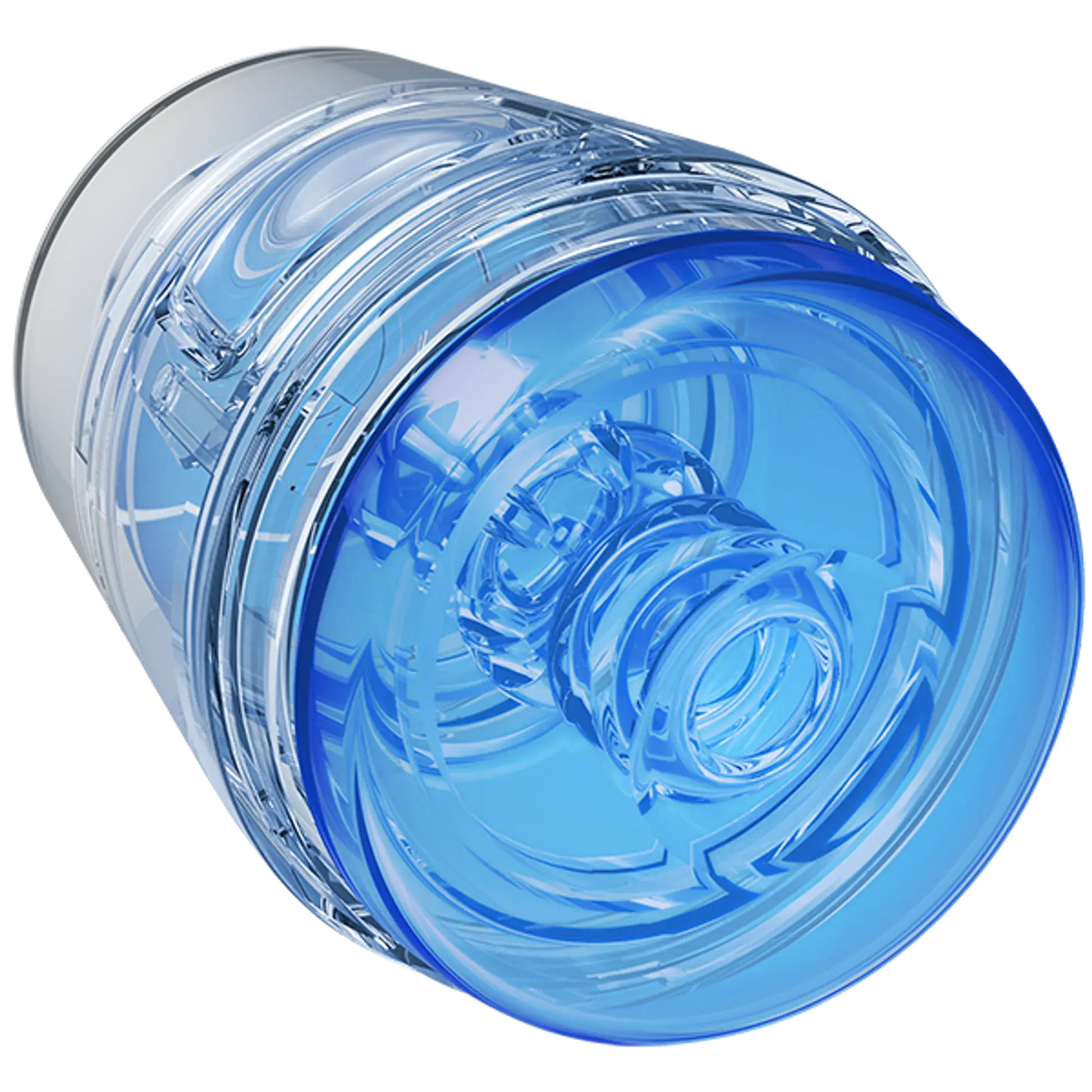 MAIN SQUEEZE POP OFF OPTIX CRYSTAL BLUE STROKER Doc Johnson Novelties