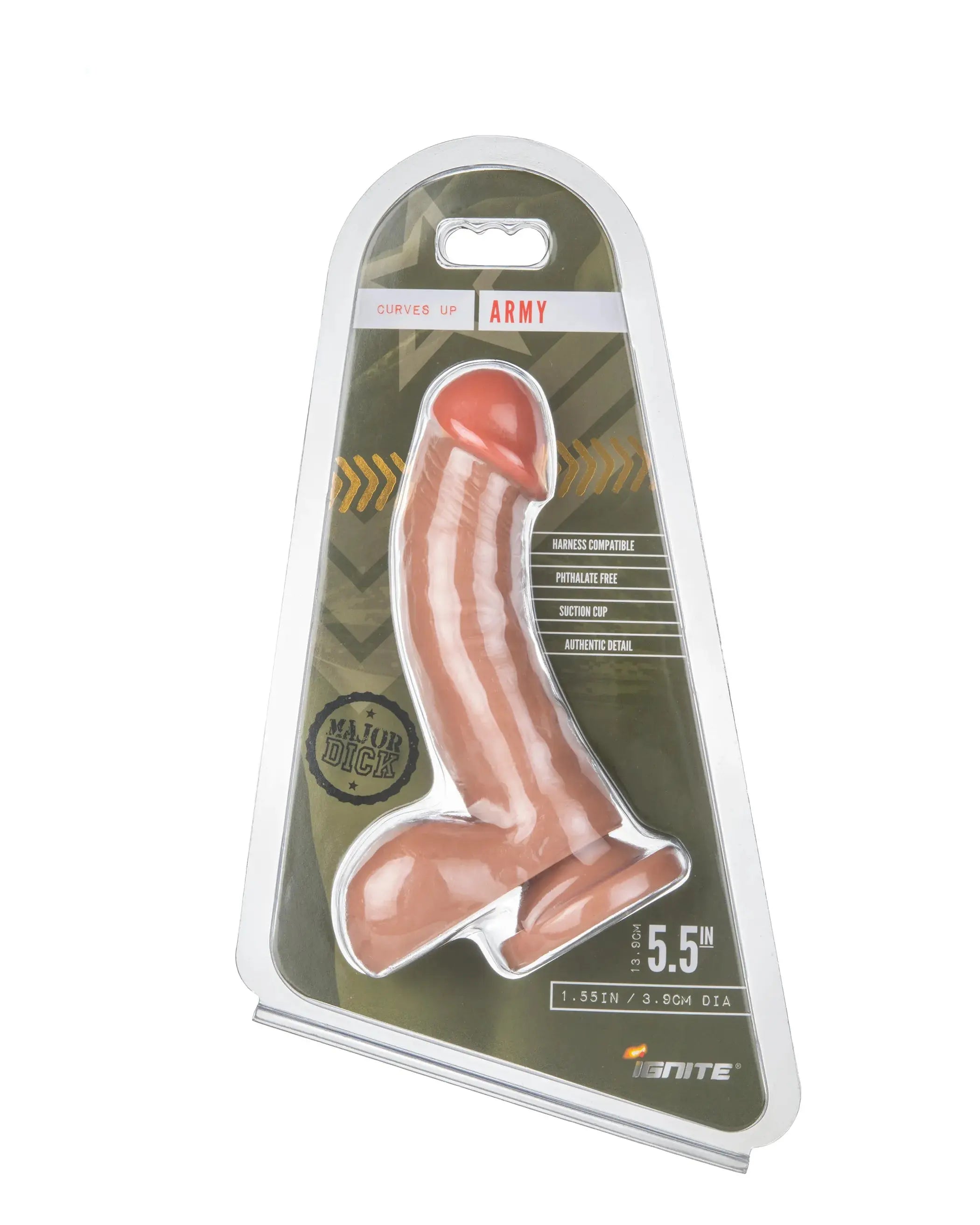MAJOR DICK ARMY CARAMEL SI Novelties