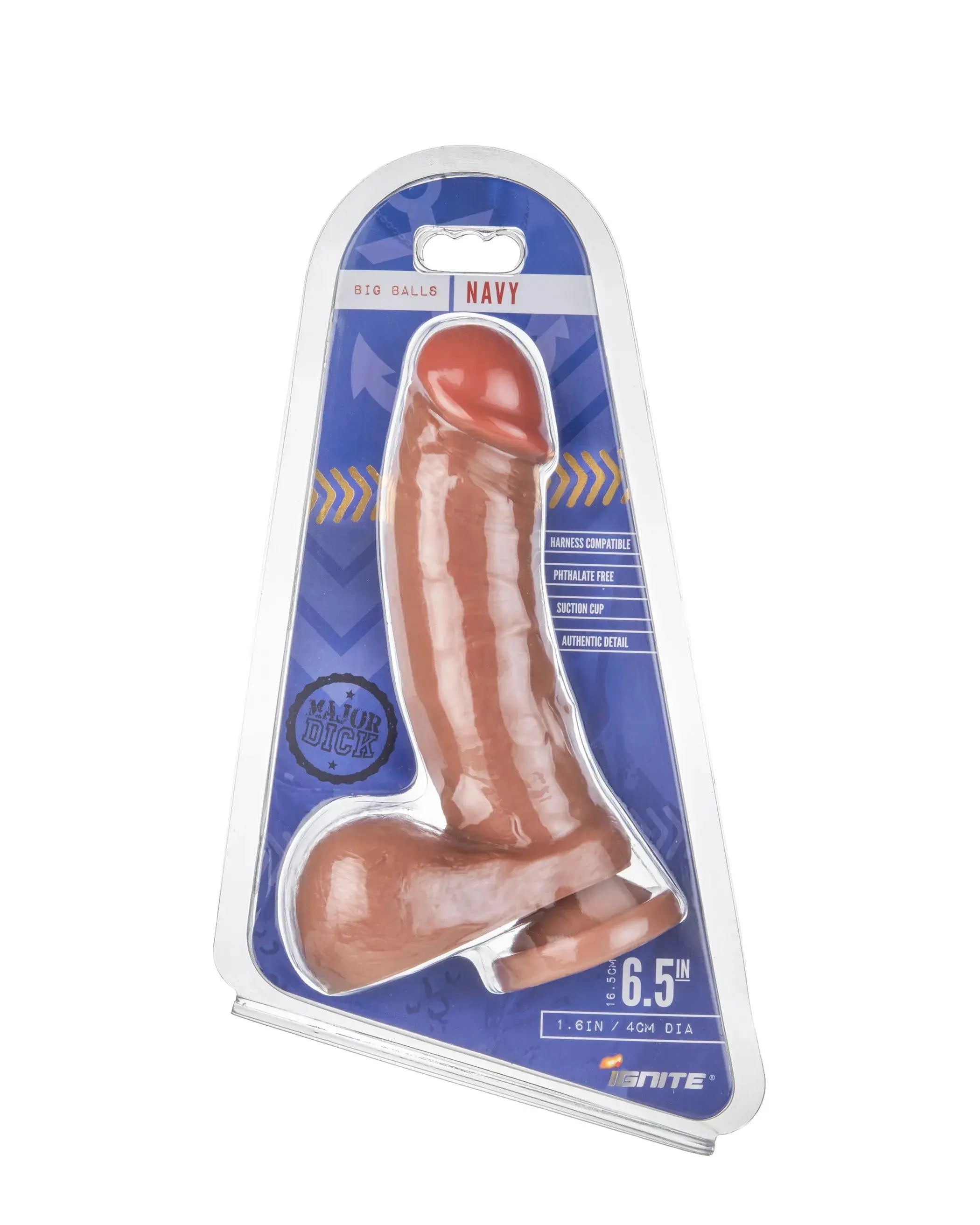 MAJOR DICK NAVY CARAMEL SI Novelties