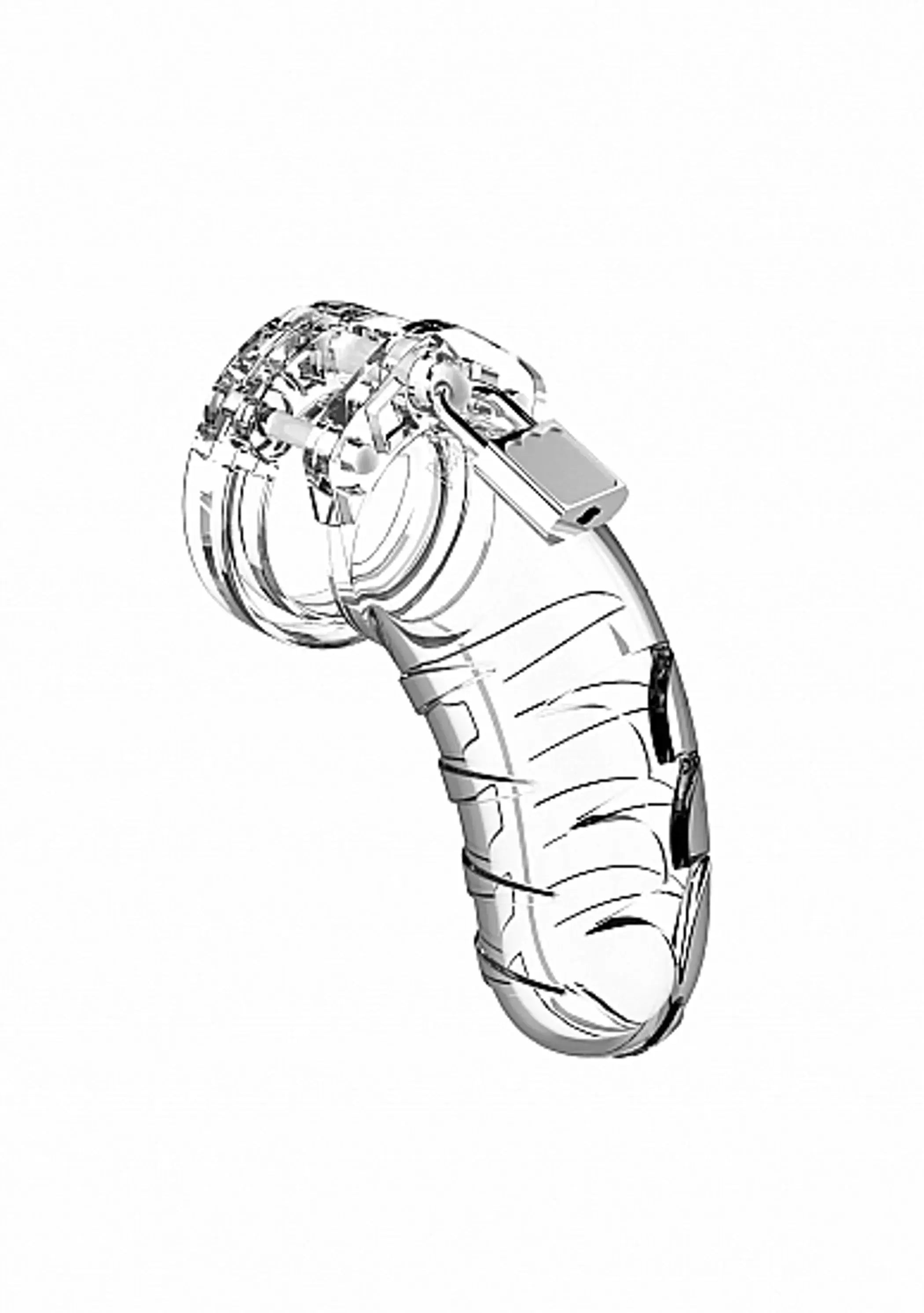 MANCAGE CHASTITY 4.5IN TRANSPARENT MODEL 04 SHOTS AMERICA