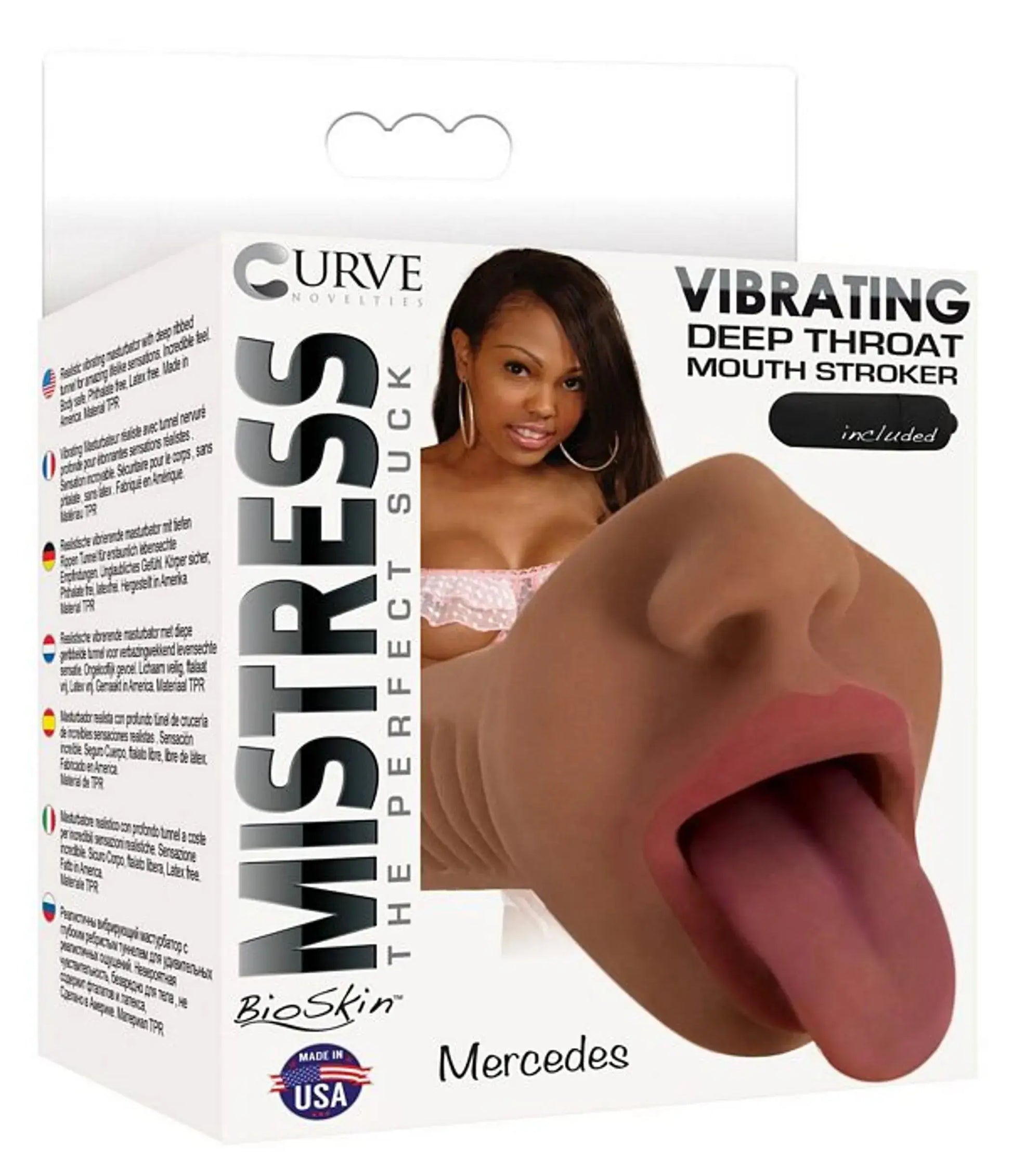 MISTRESS MERCEDES MOUTH STROKER CHOCOLATE CURVE NOVELTIES