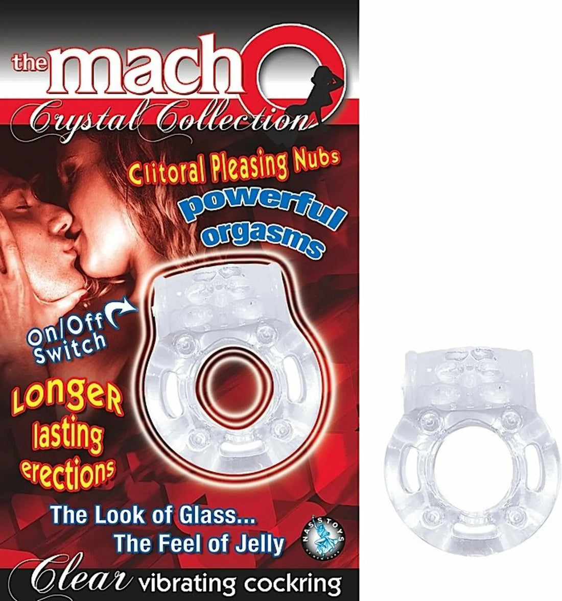 Macho Crystal Clear Vibrating Cock Ring Nasstoys