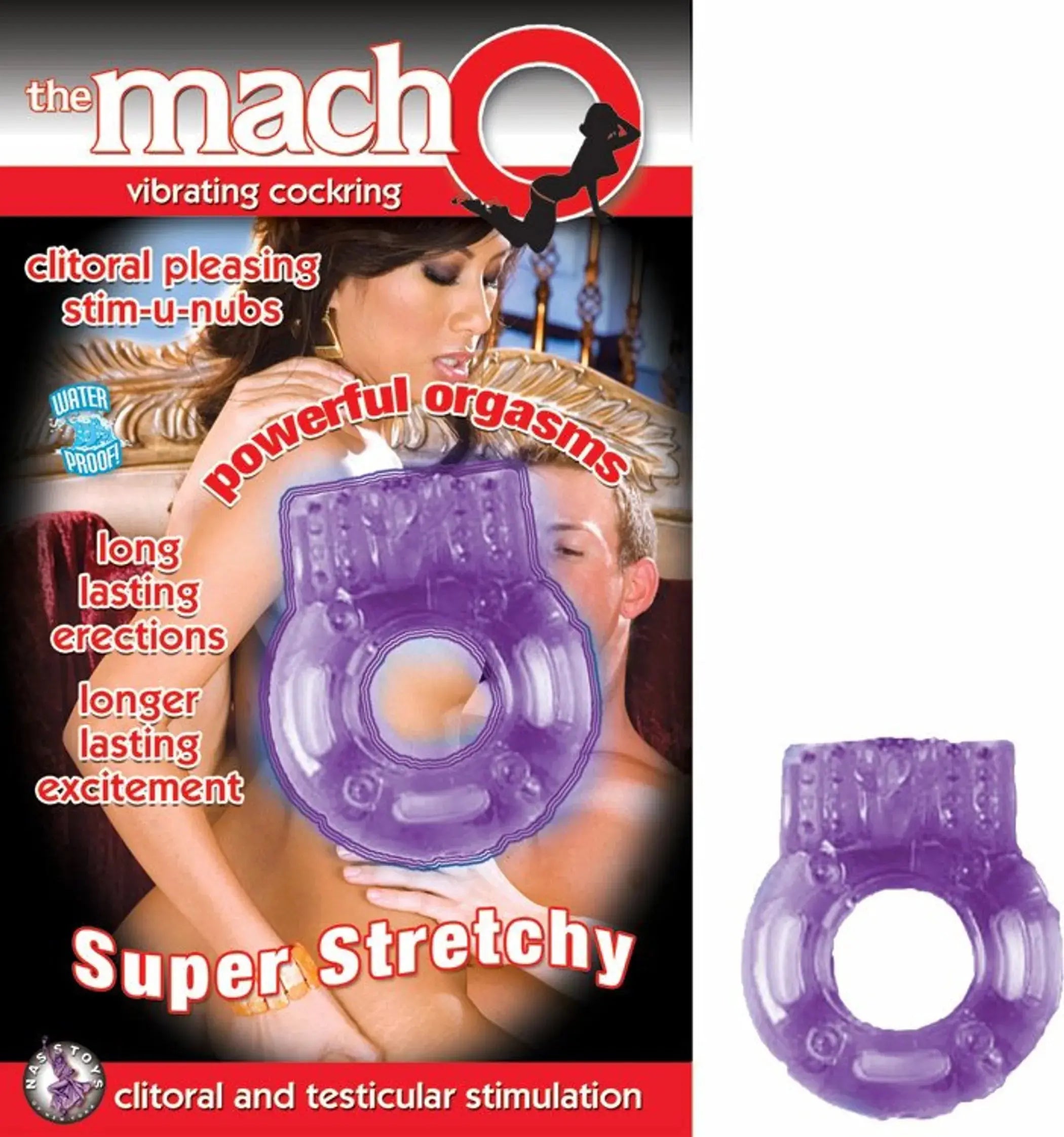 Macho Vibrating Cock Ring Purple Nasstoys