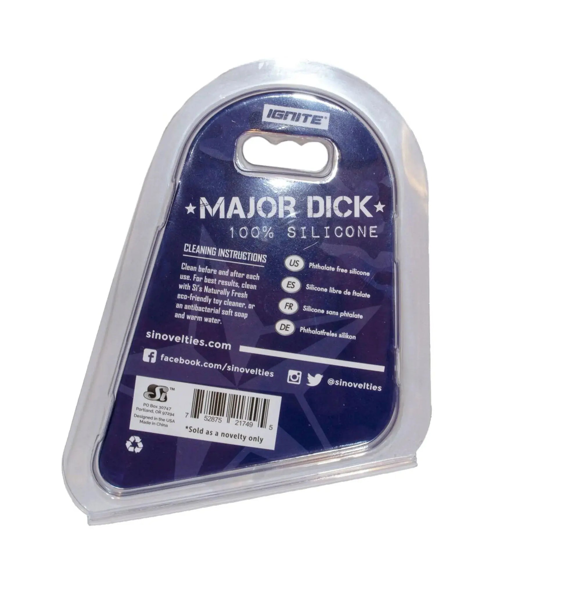 Major Dick Commando Silicone Donut Ring Blue Camo SI Novelties