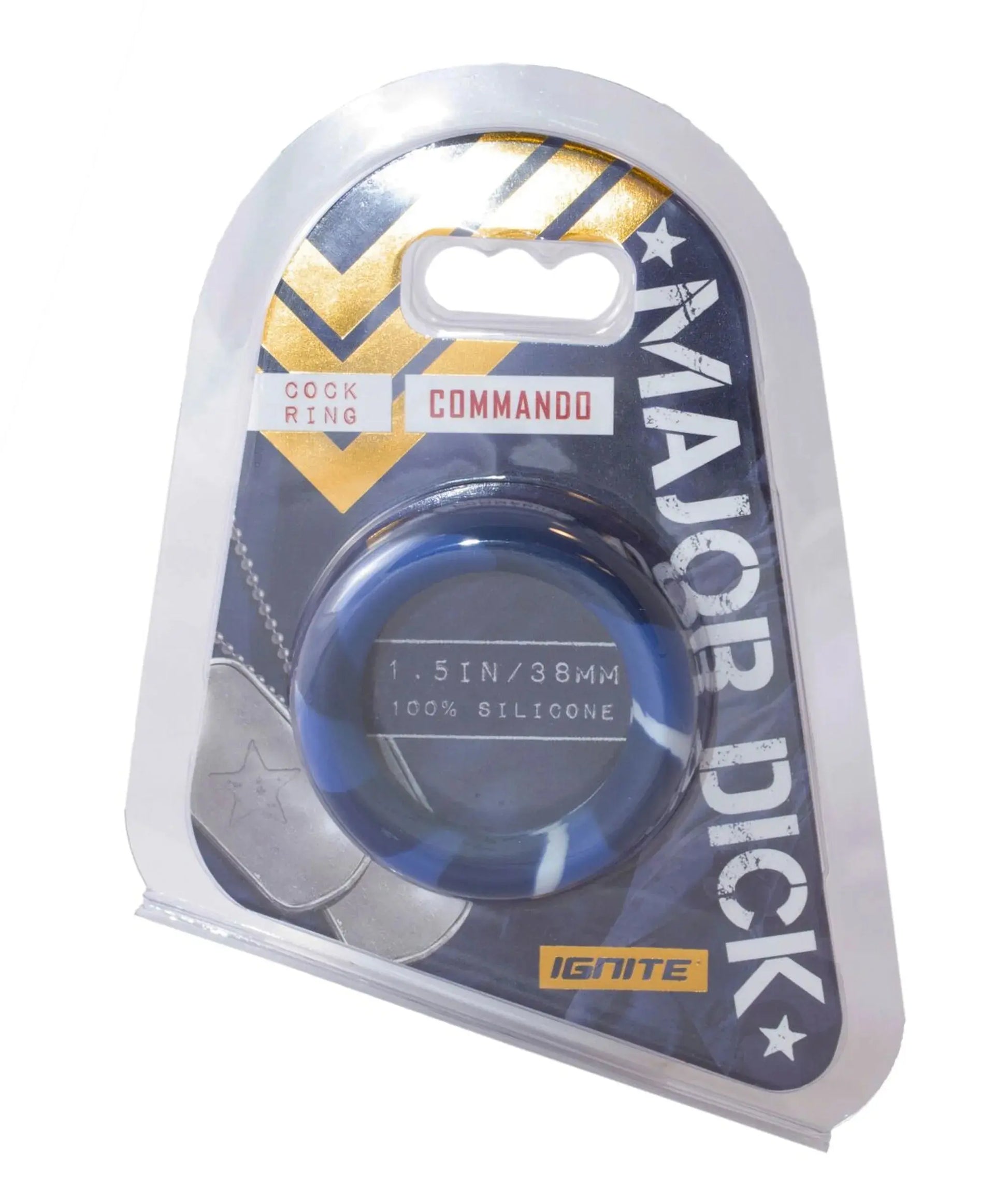 Major Dick Commando Silicone Donut Ring Blue Camo SI Novelties