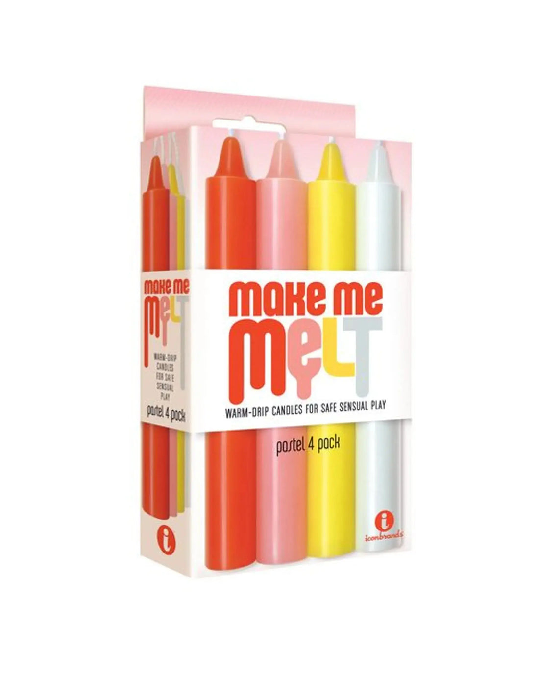 Make Me Melt Sensual Warm-Drip Candles 4 Pack - Pastel Icon Brands