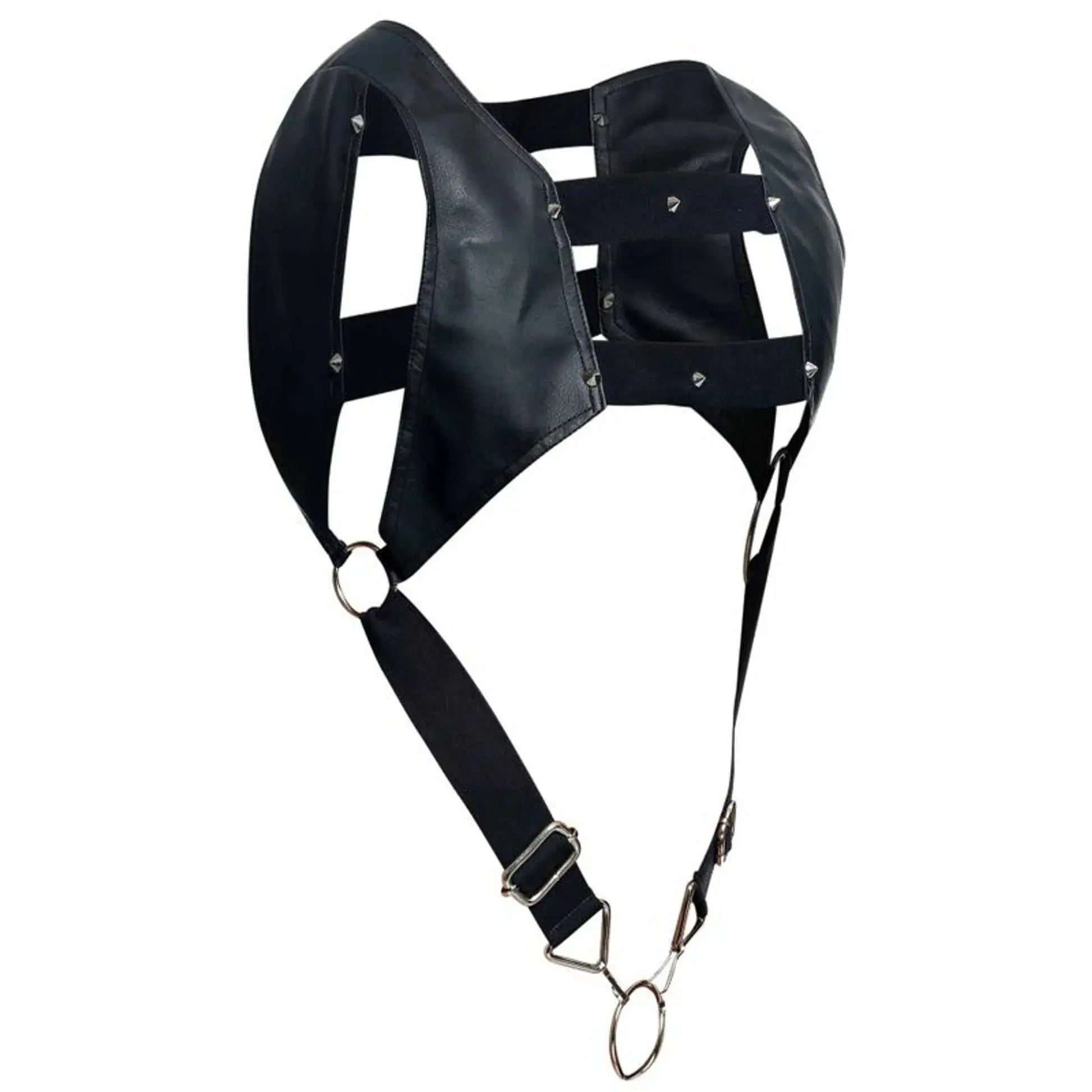 Male Basics Dngeon Croptop Harness With Ring Black One Size Male Basics