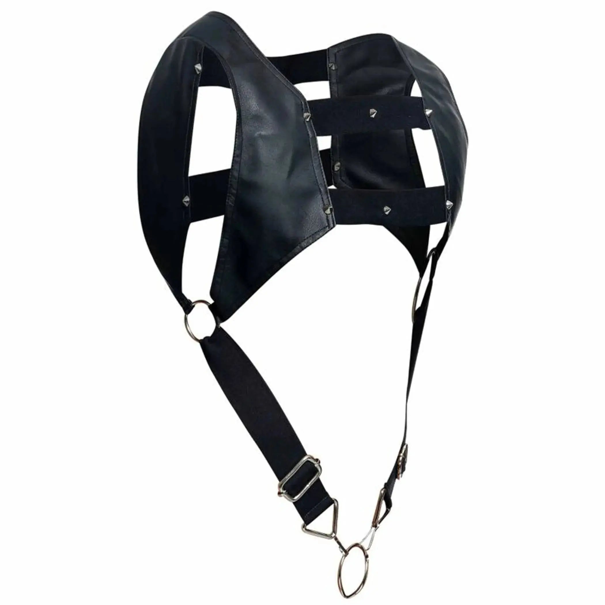 Male Basics Dngeon Croptop Harness With Ring Black One Size Male Basics