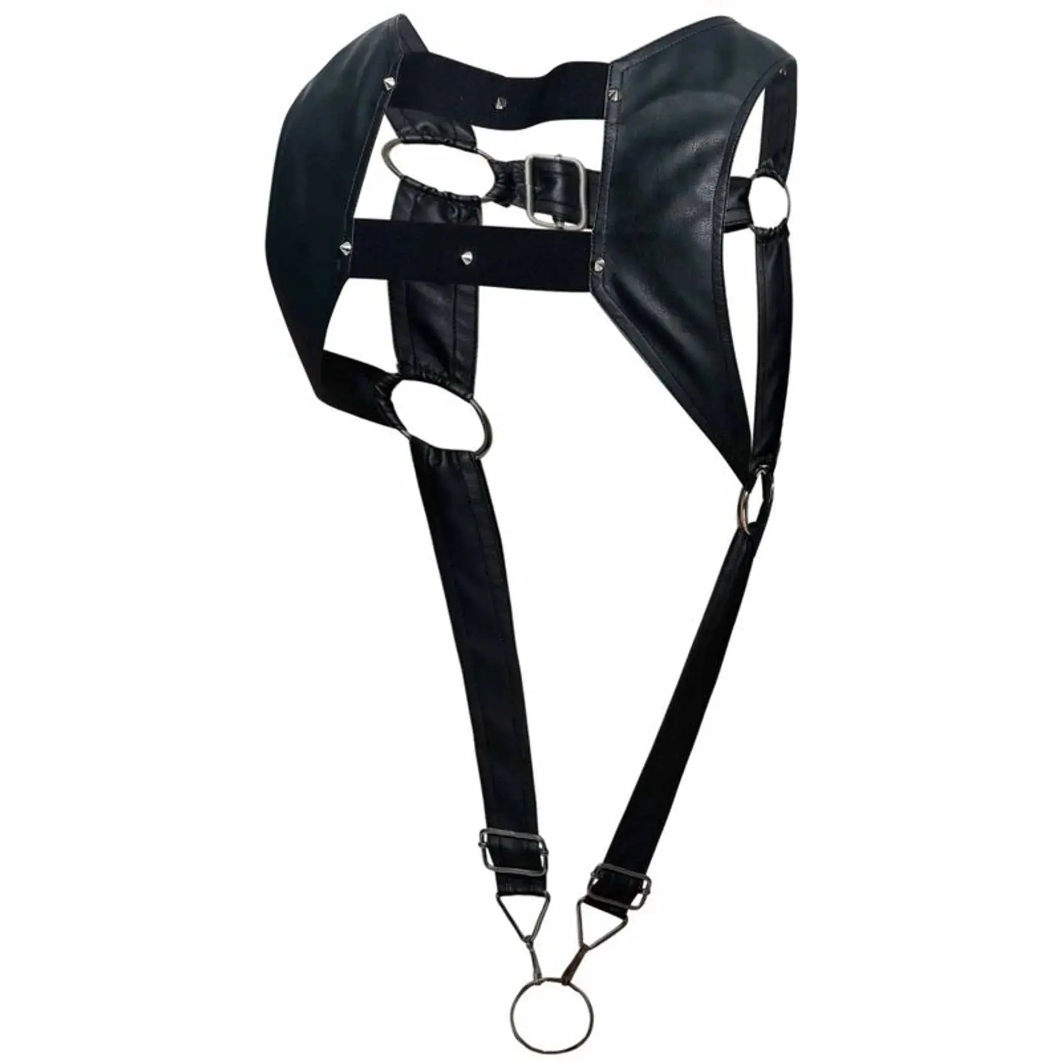 Male Basics Dngeon Croptop Harness With Ring Black One Size Male Basics