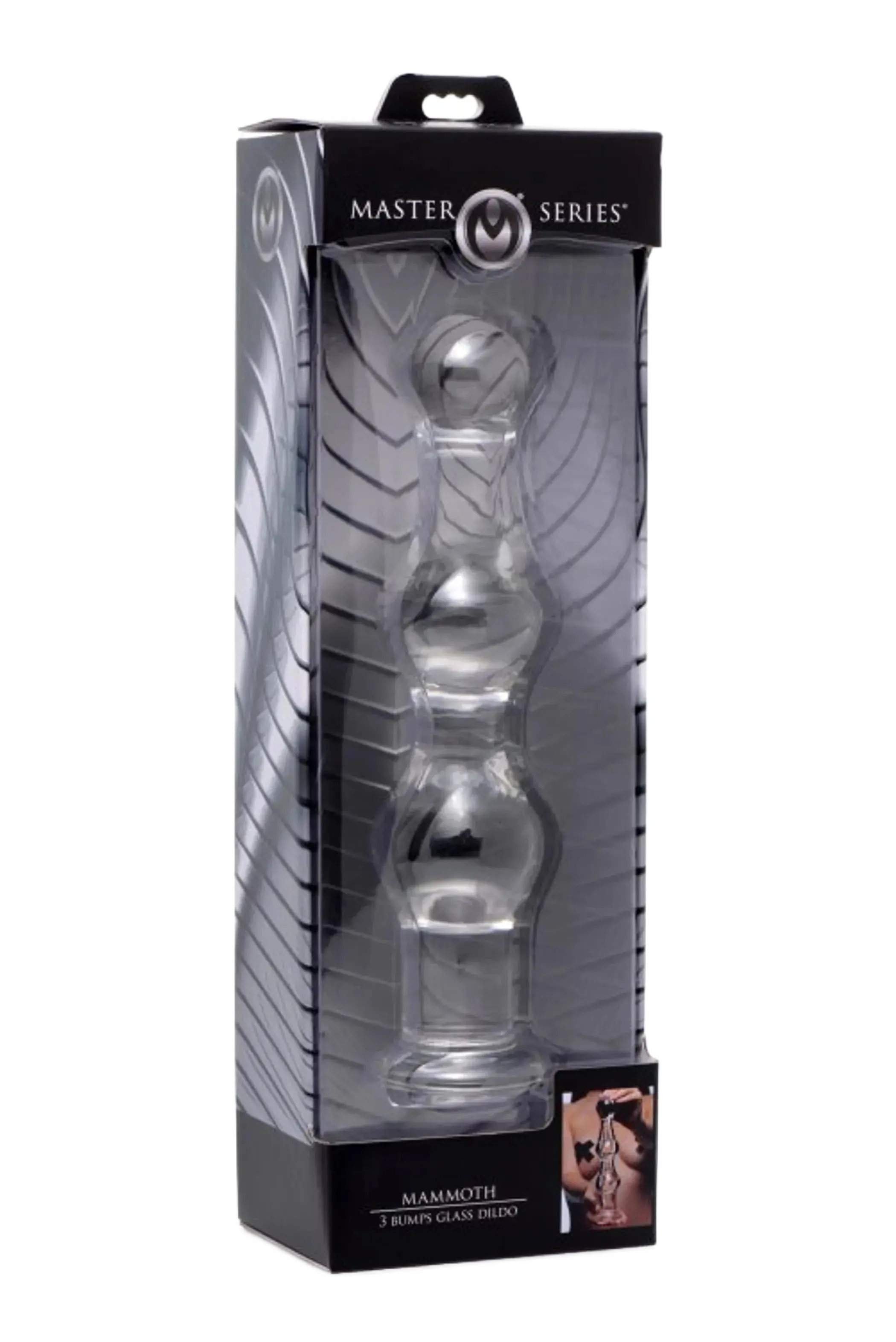 MASTER SERIES MAMMOTH 3 BUMPS GLASS DILDO XR Brands