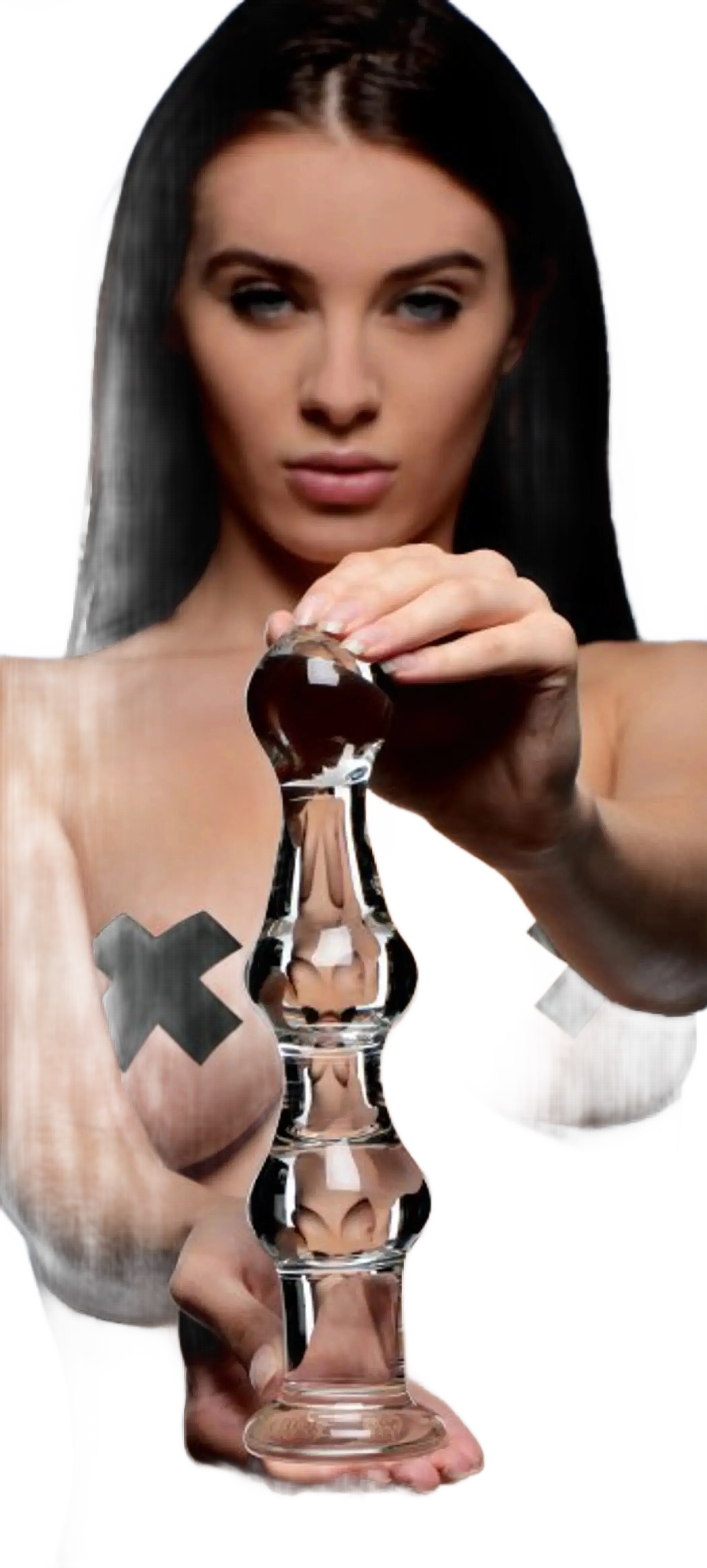 MASTER SERIES MAMMOTH 3 BUMPS GLASS DILDO XR Brands
