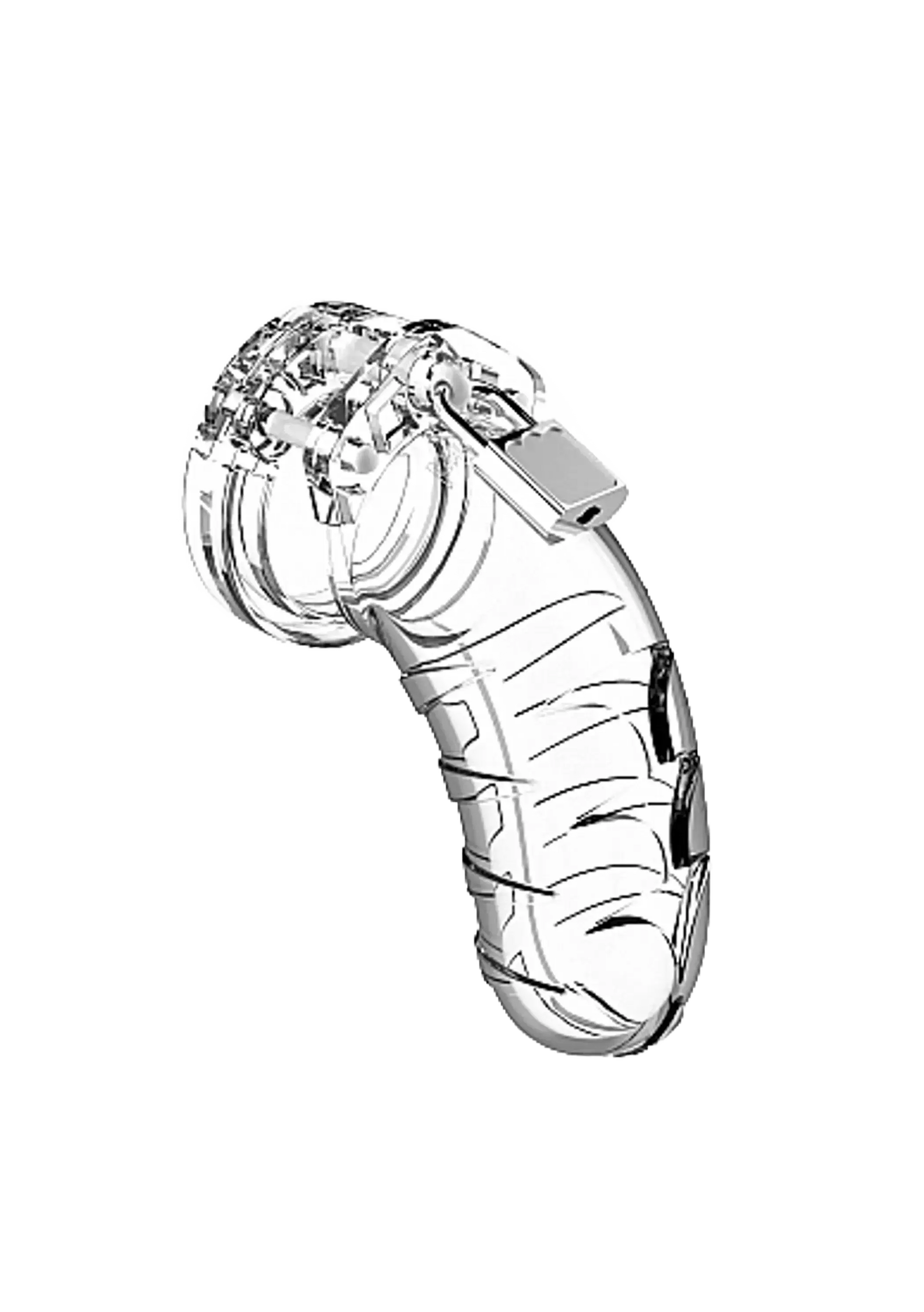 MANCAGE CHASTITY 4.5IN TRANSPARENT MODEL 04 SHOTS AMERICA