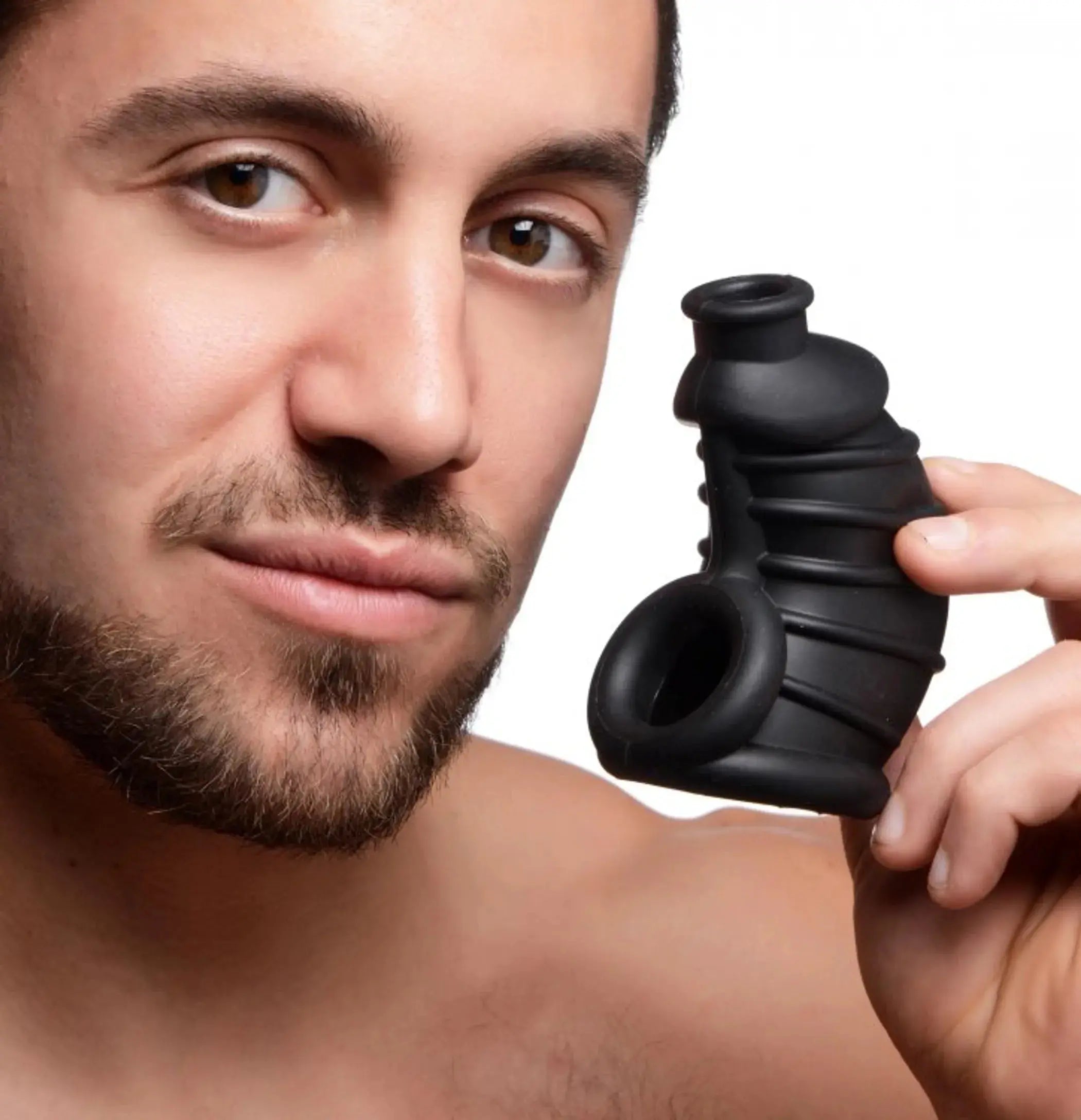 Master Series Dark Chamber Silicone Chastity Cage XR Brands