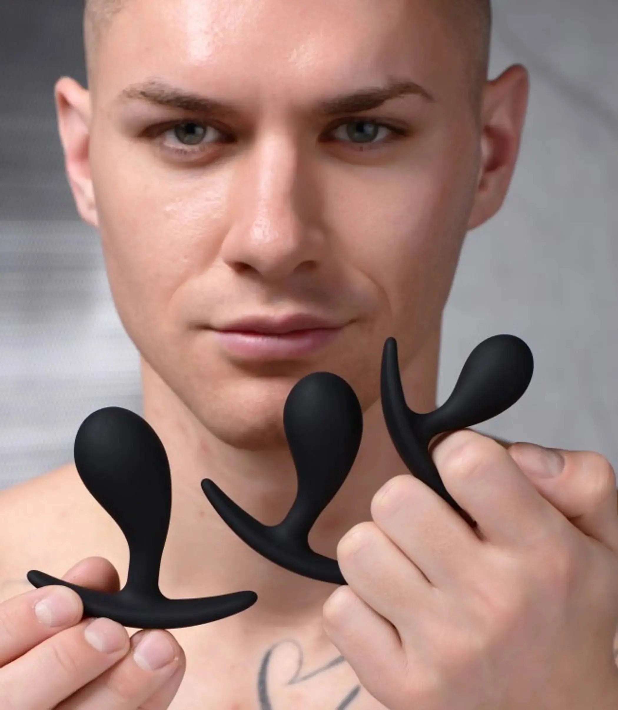 Master Series Dark Droplets 3pc Curved Anal Trainer Set XR Brands