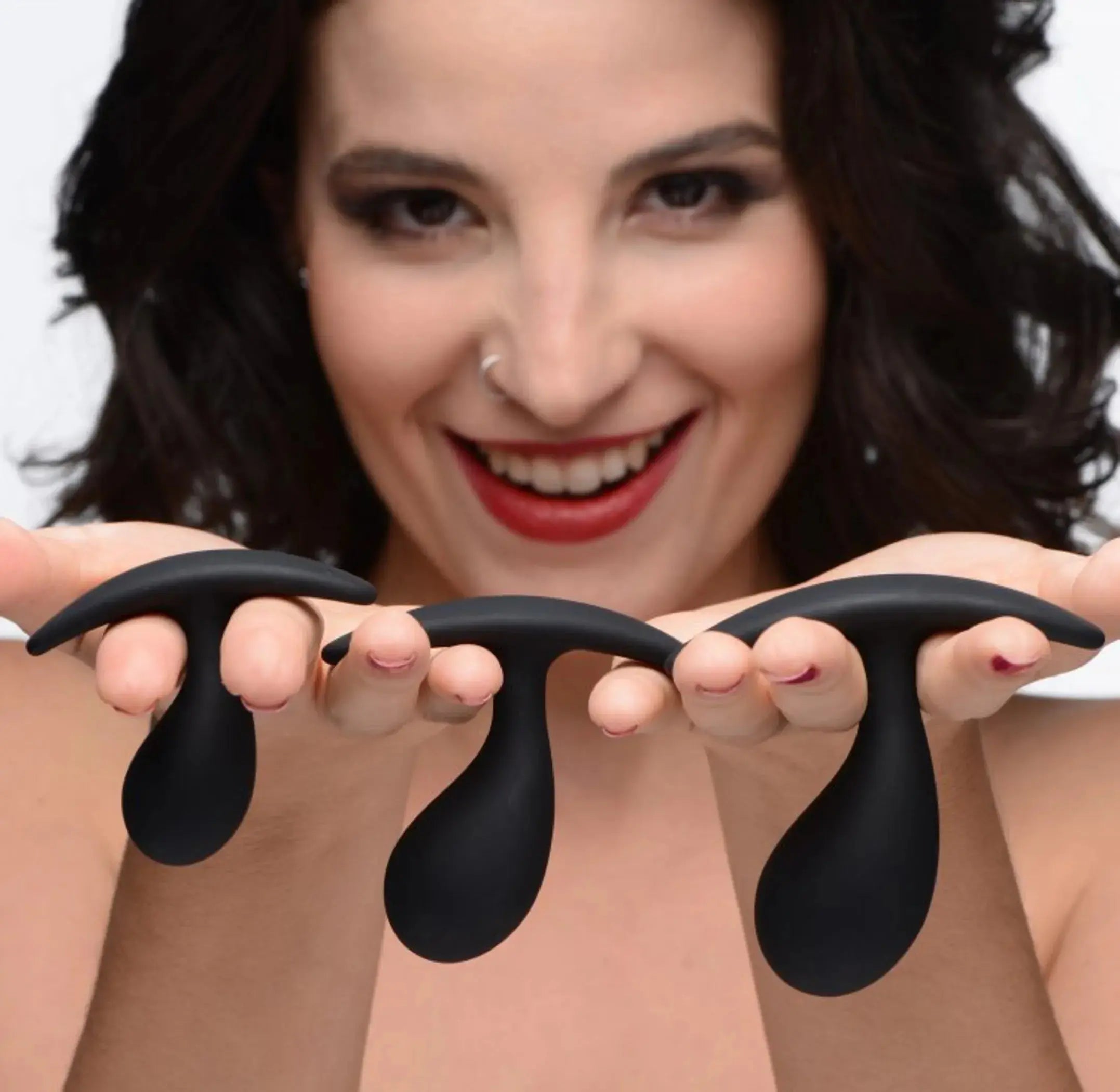 Master Series Dark Droplets 3pc Curved Anal Trainer Set XR Brands