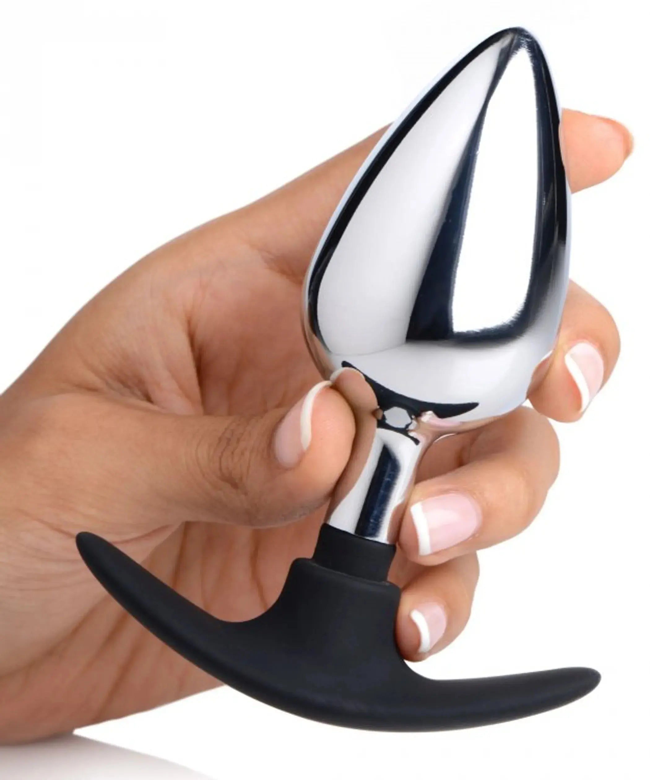 Master Series Dark Invader Metal & Silicone Anal Plug Large XR Brands
