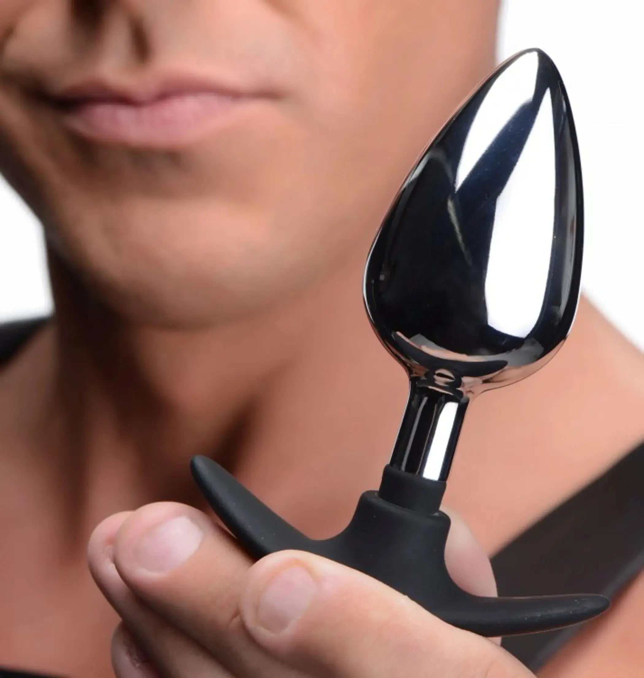 Master Series Dark Invader Metal & Silicone Anal Plug Large XR Brands