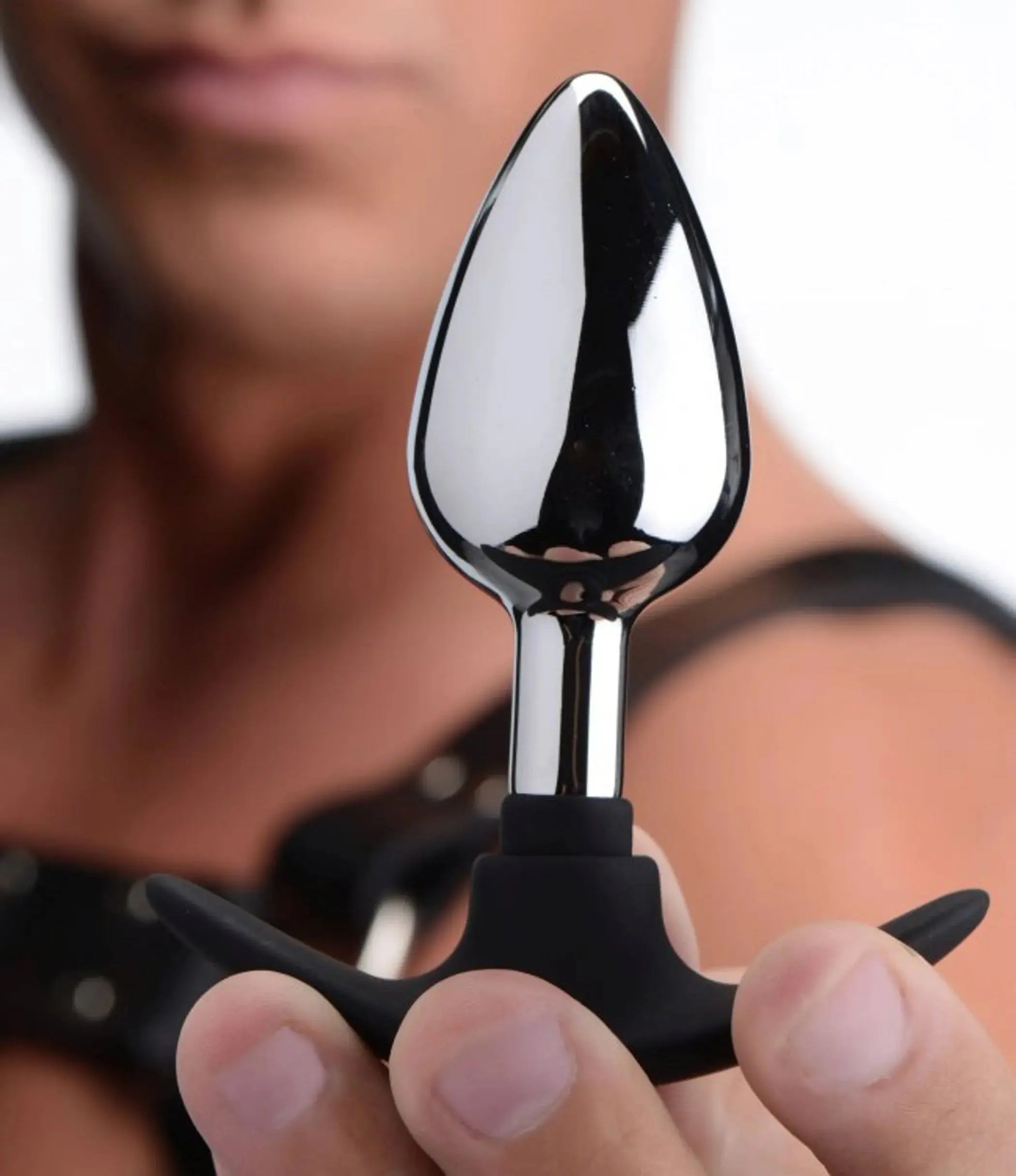 Master Series Dark Invader Metal & Silicone Anal Plug Medium XR Brands