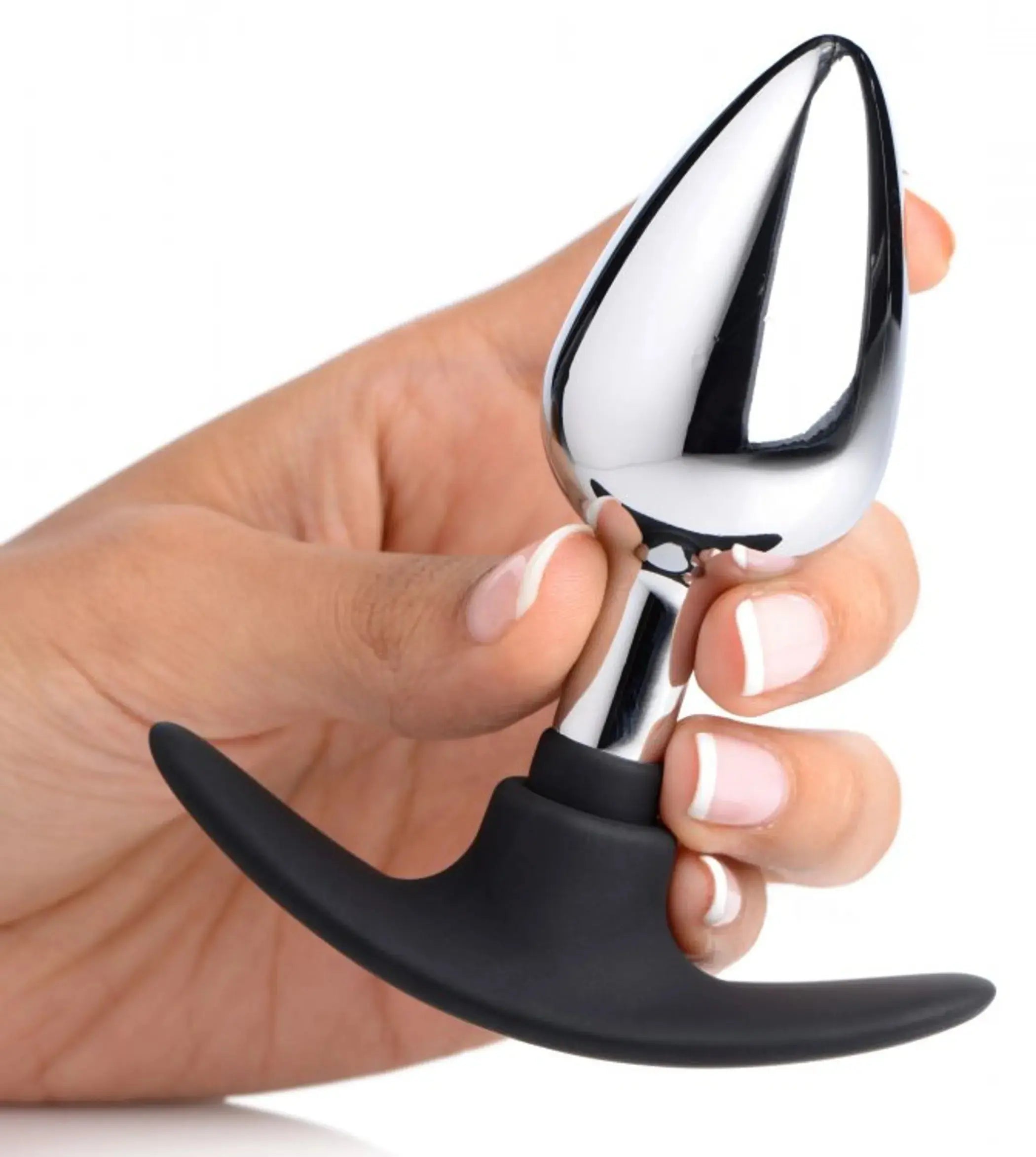 Master Series Dark Invader Metal & Silicone Anal Plug Medium XR Brands