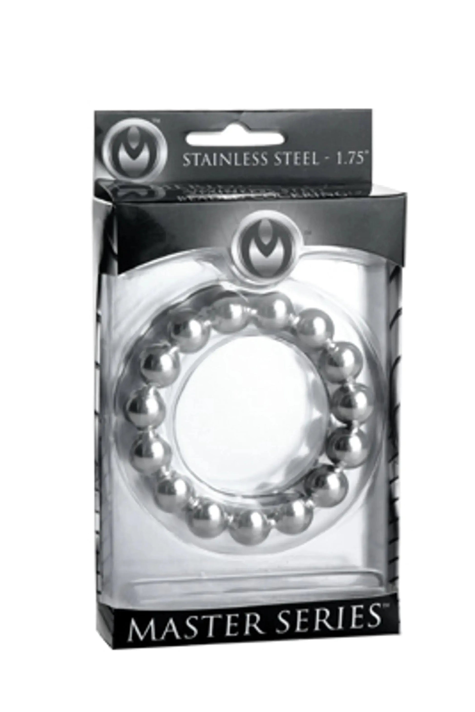 Master Series Stainless Steel Beaded Ring 1.75 Inch XR Brands