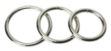 Master Series Trine Steel Cock Ring Set XR Brands