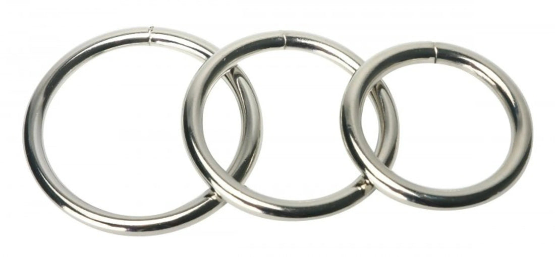 Master Series Trine Steel Cock Ring Set XR Brands