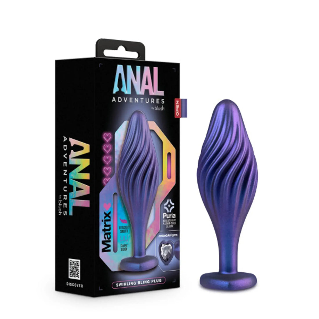 Matrix Swirl Bling Plug Sapphire Blush Novelties