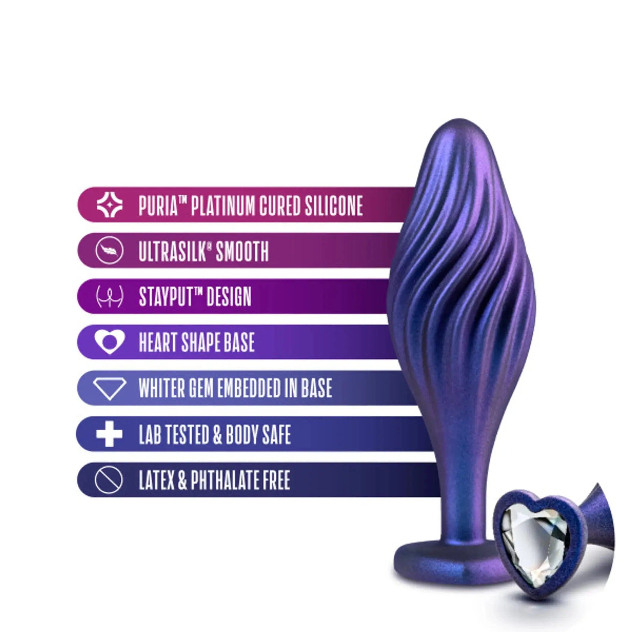 Matrix Swirl Bling Plug Sapphire Blush Novelties