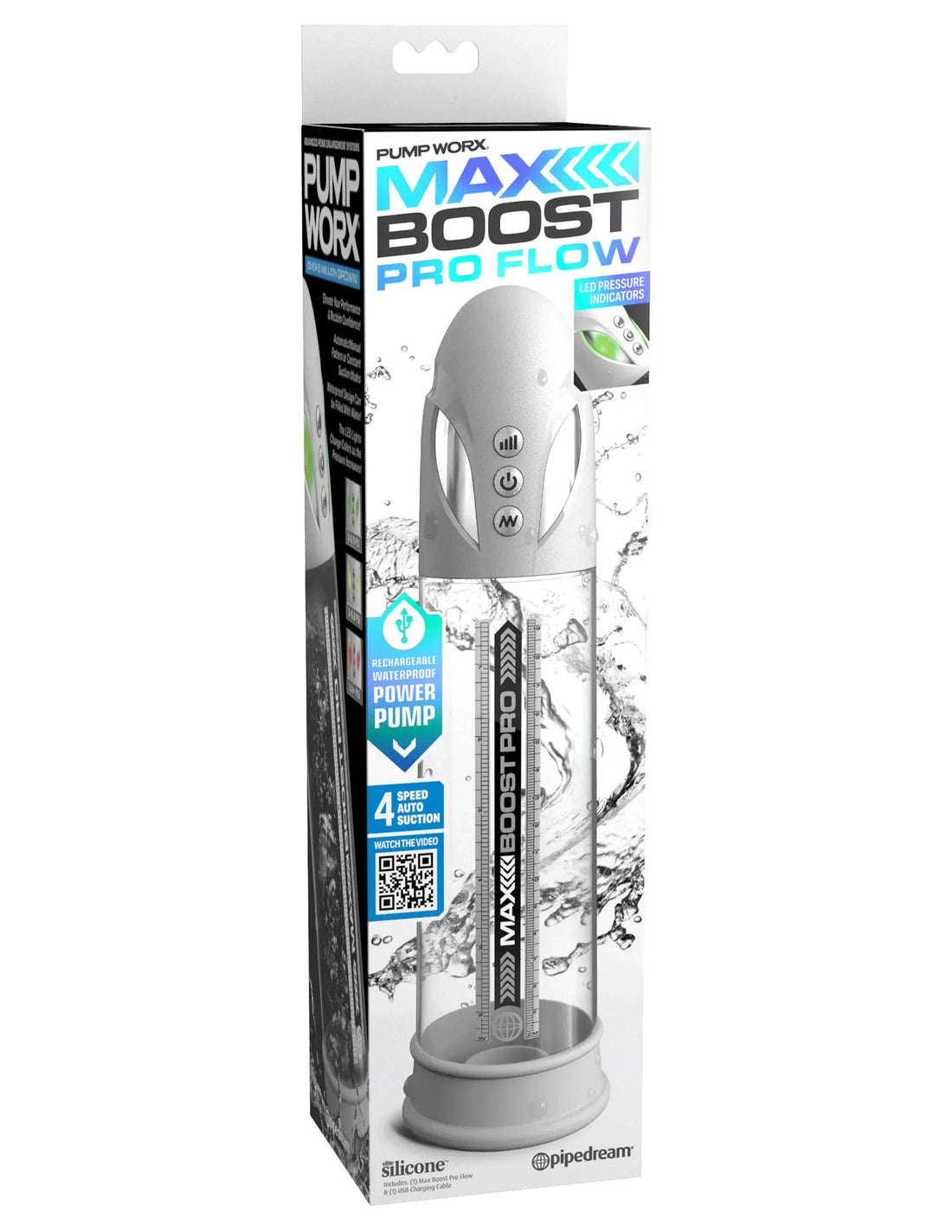 Max Boost Pro Flow White/Clear Pipedream Products