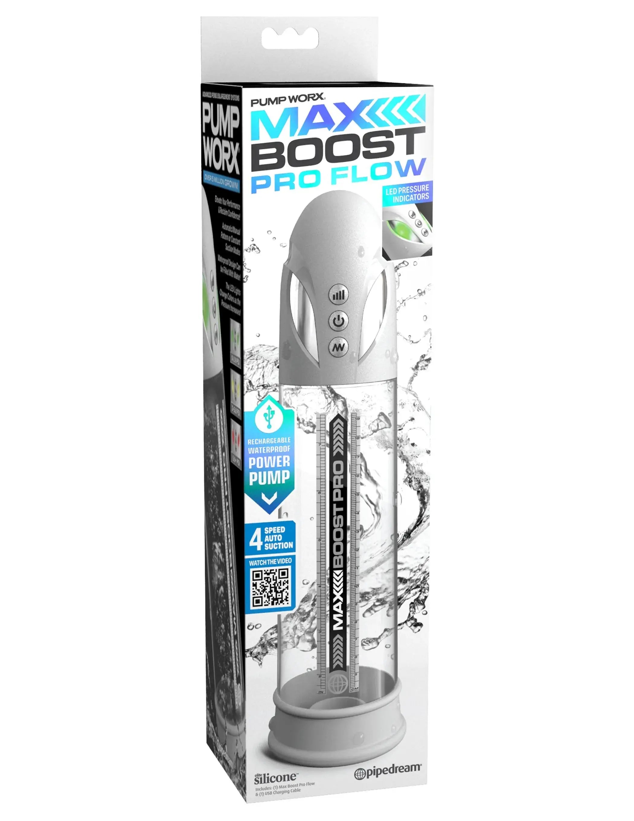 Max Boost Pro Flow White/Clear Pipedream Products