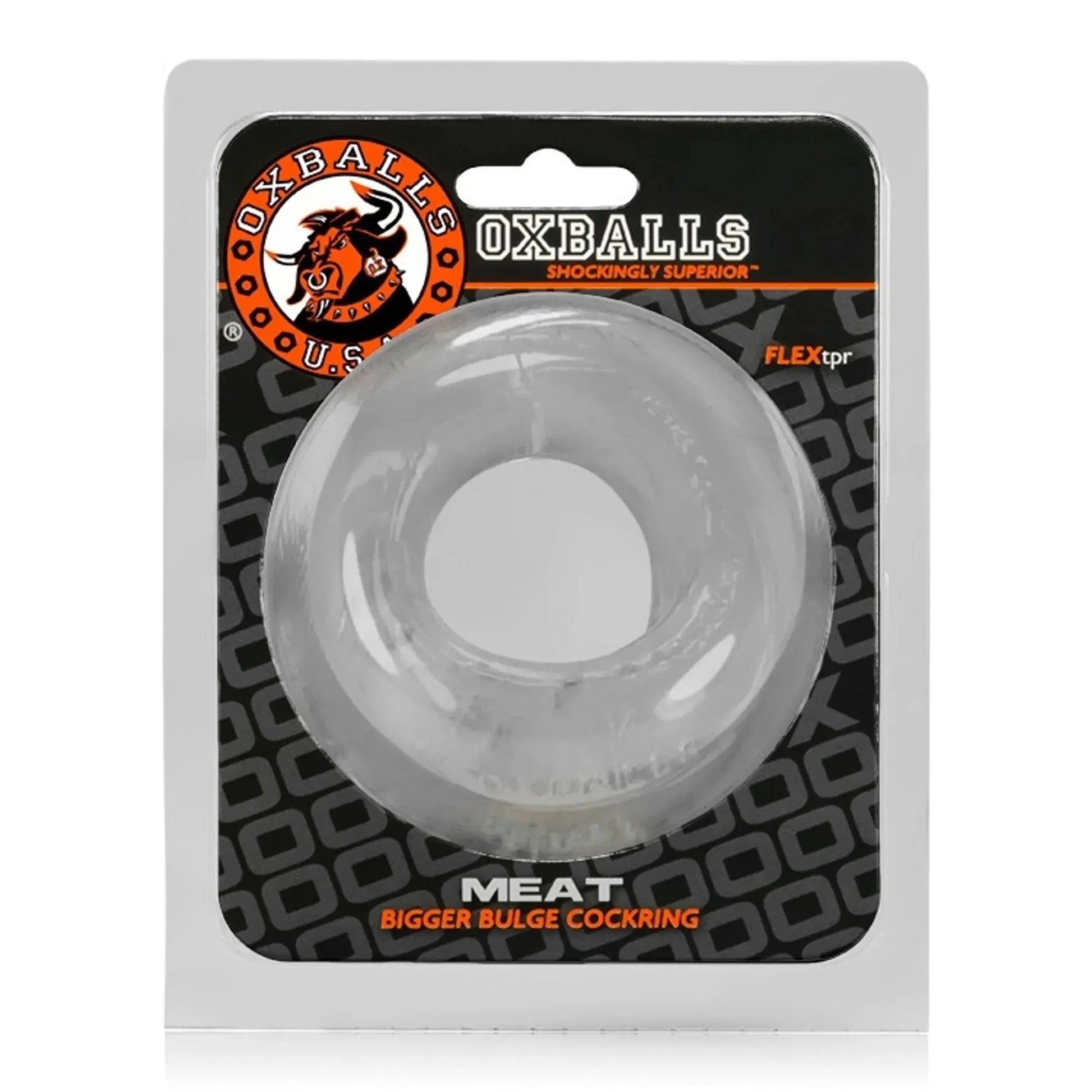 Meat Bulge Enhancing Cockring Clear Oxballs