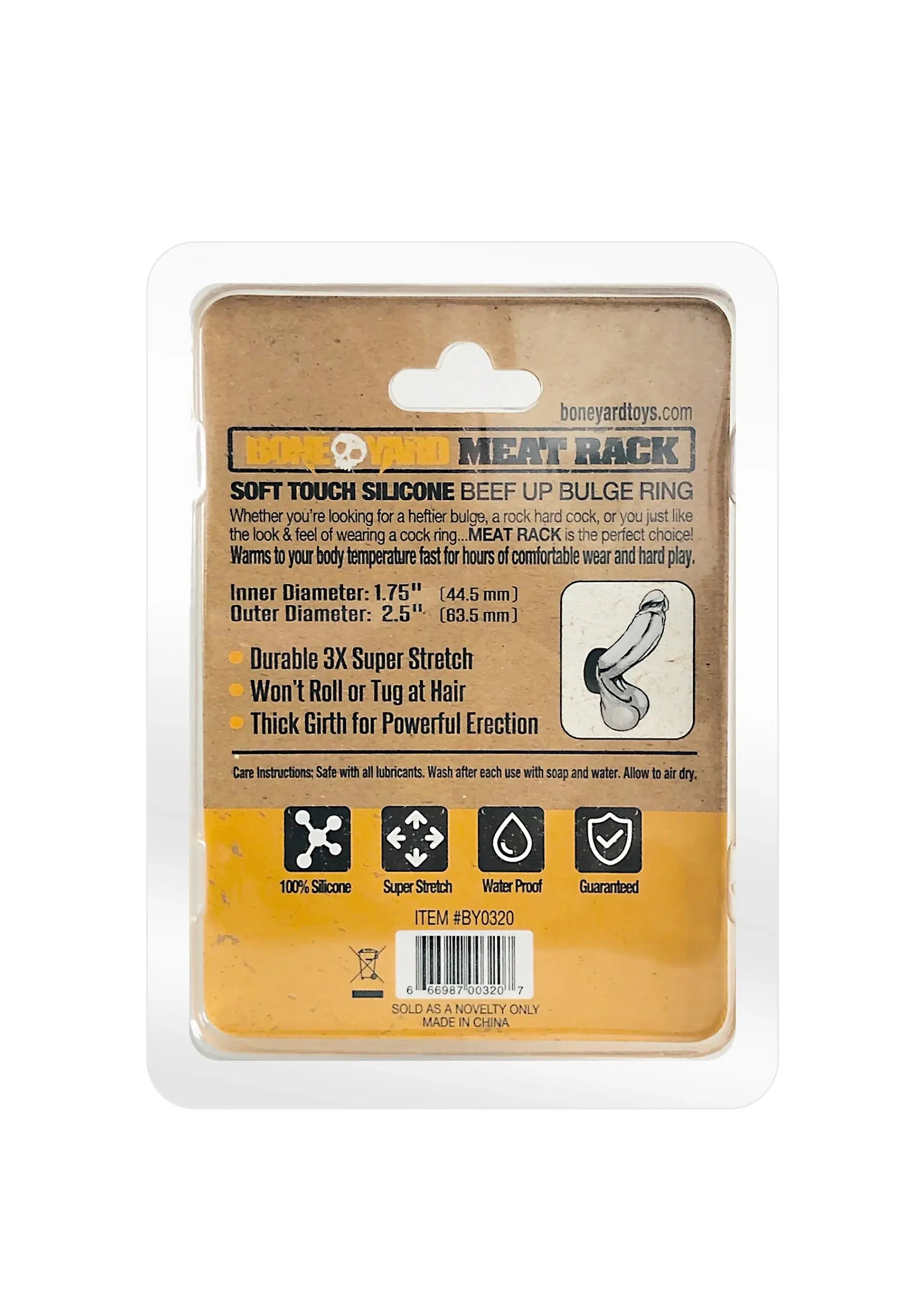 Meat Rack Cock Ring Black Rascal Toys