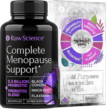 Menopause Supplements for Women Black Cohosh for Menopause Hot Flashes Night Sweats & Hormone Balance with DIM Vitex Dong Quai Red Clover Complete Men S Raw Science