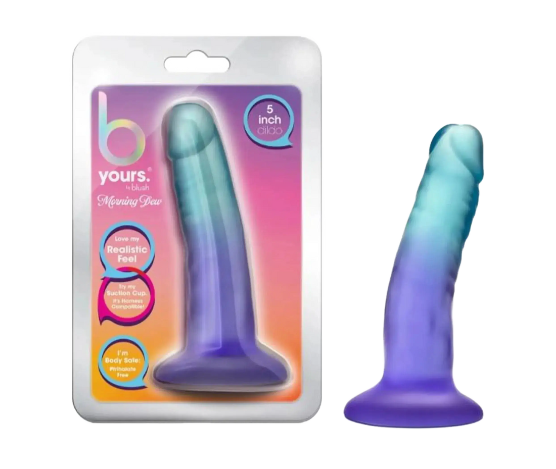 B YOURS MORNING DEW 5 DILDO INDIGO " Blush Novelties
