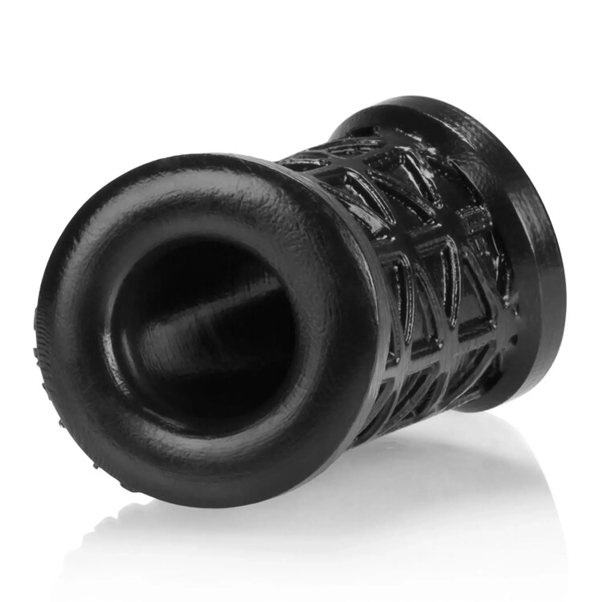 Morph Sleek Geometric Pattern Ballstretcher Silicone Smoosh Black OXBALLS