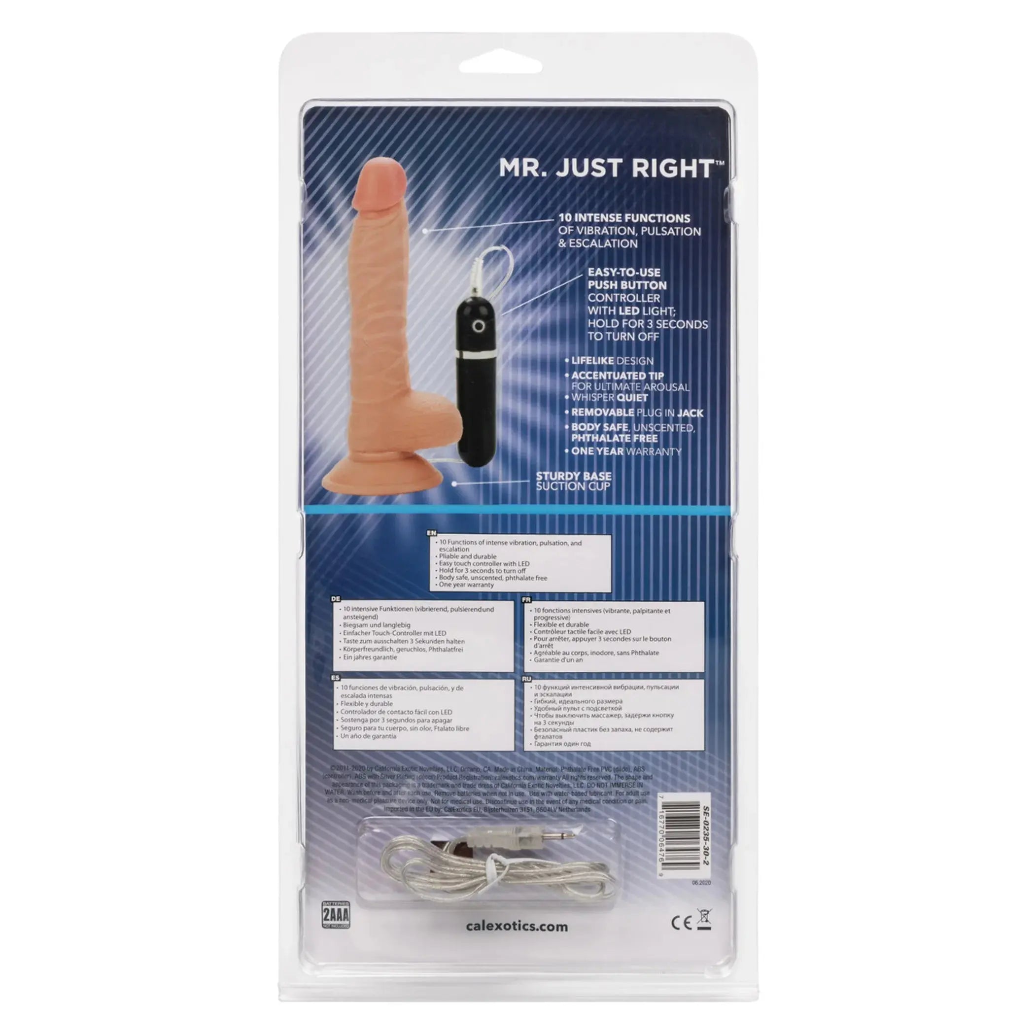 Mr Just Right Elite Eight Ivory California Exotic Novelties
