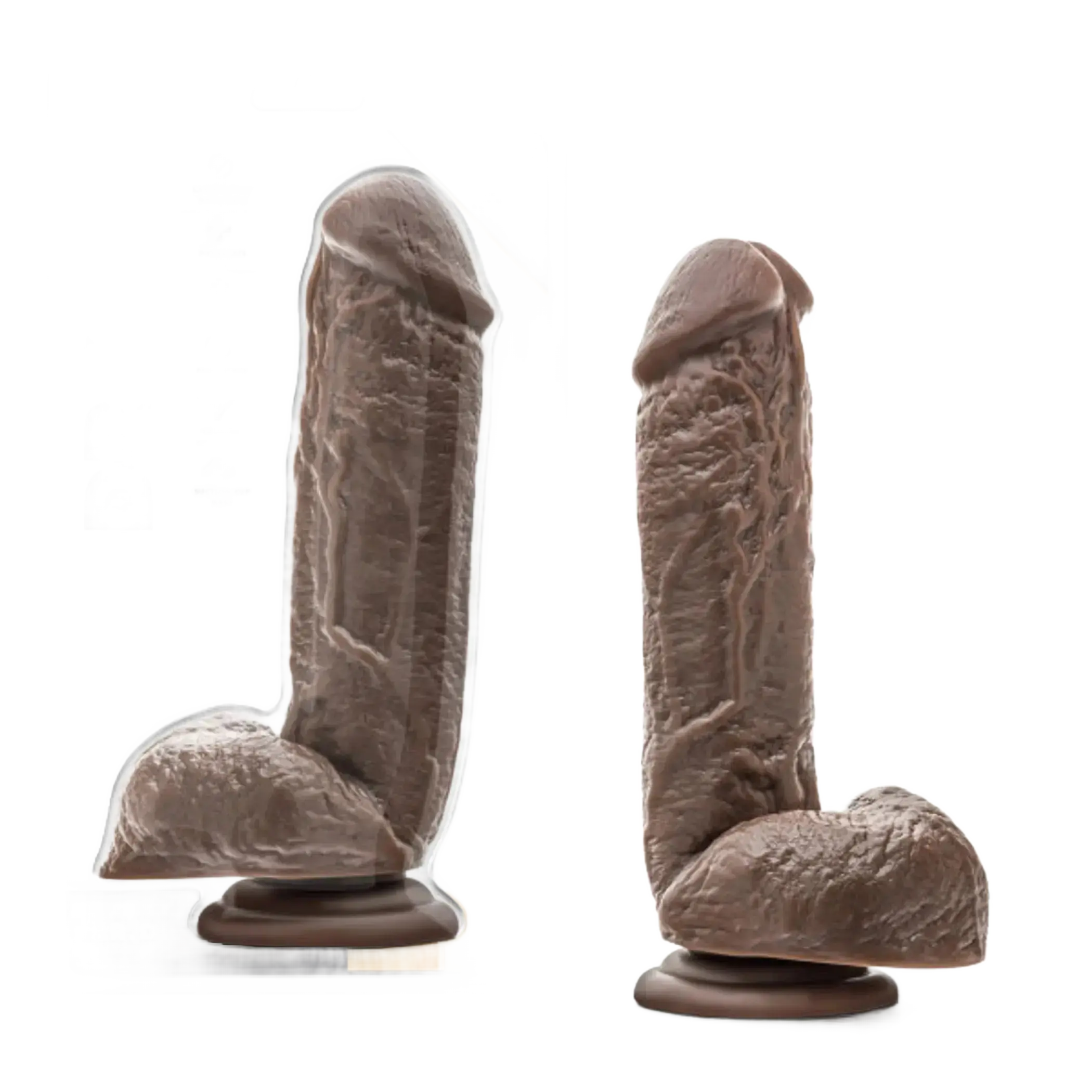 DR SKIN MR D 8.5IN DILDO W/ SUCTION CUP CHOCOLATE Blush Novelties