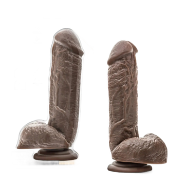 DR SKIN MR D 8.5IN DILDO W/ SUCTION CUP CHOCOLATE Blush Novelties