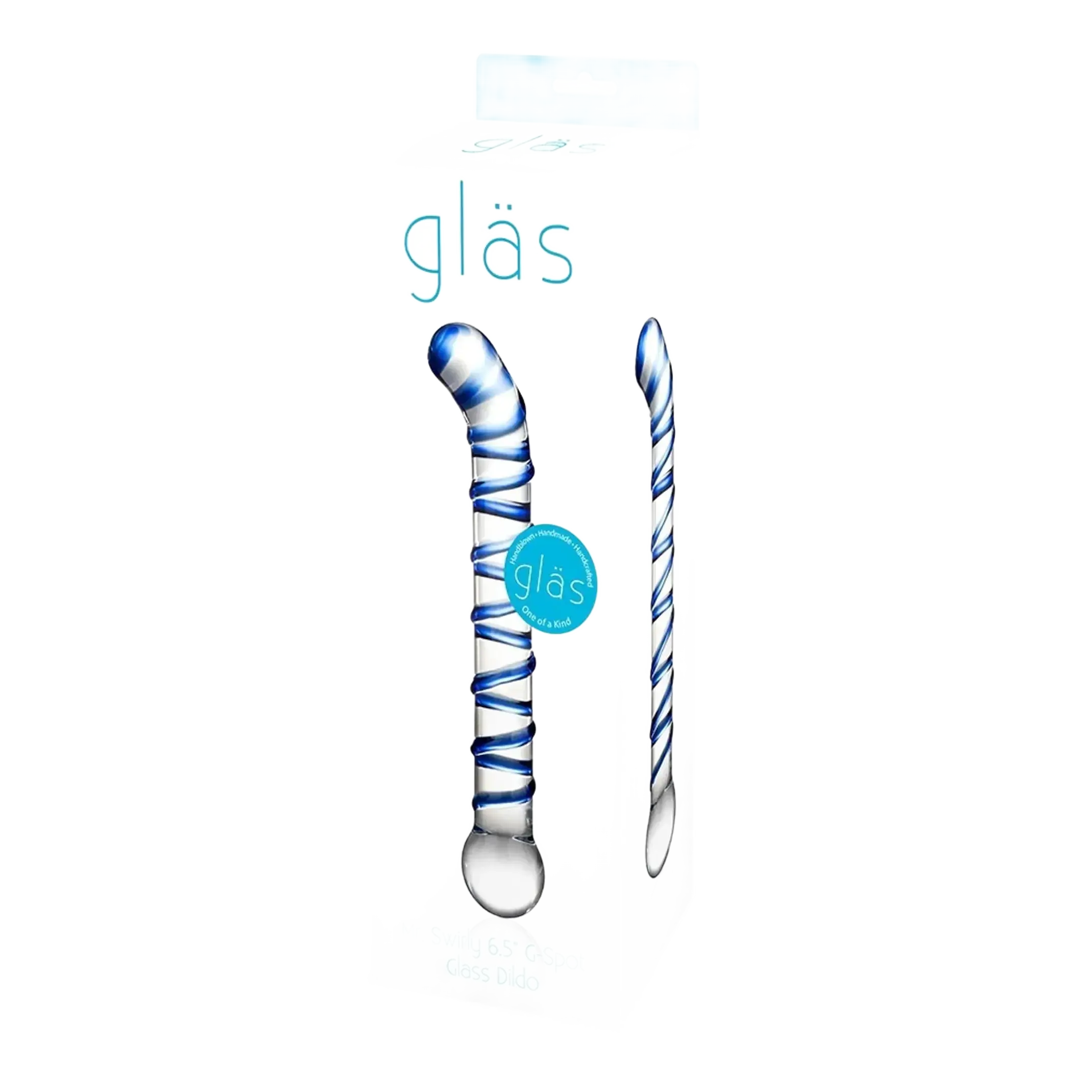 GLAS MR. SWIRLY 6.5 G-SPOT GLASS DILDO " Electric / Hustler Lingerie