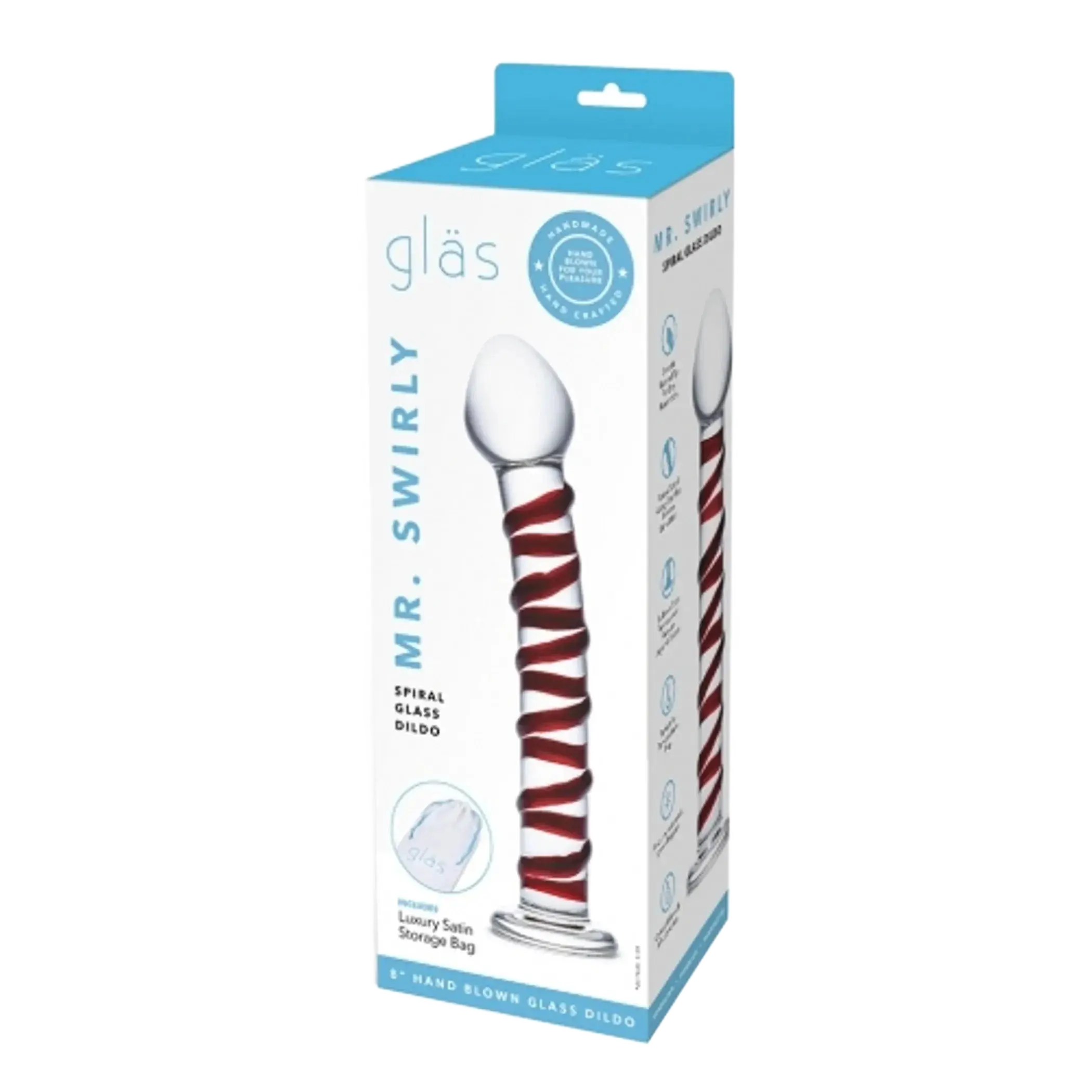 GLAS MR SWIRLY SPIRAL GLASS DILDO Electric / Hustler Lingerie