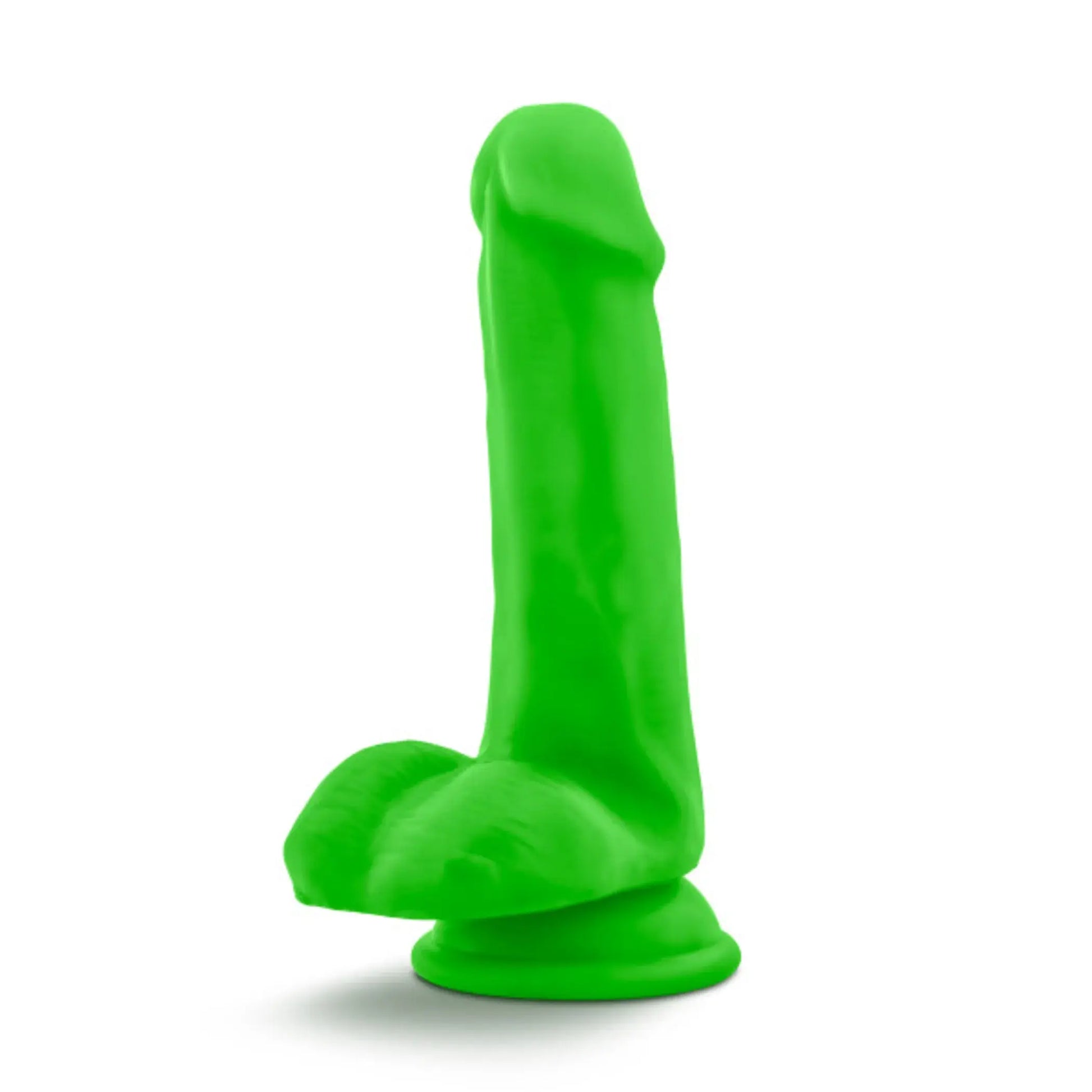 NEO 6 DUAL DENSITY COCK W/BALLS NEON GREEN " Blush Novelties