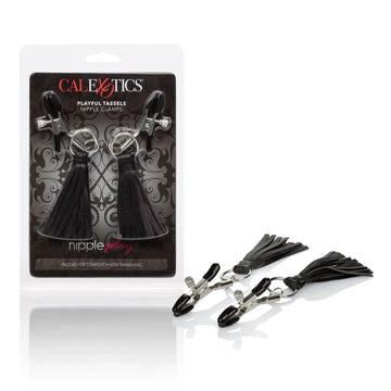 NIPPLE PLAY PLAYFUL TASSELS NIPPLE CLAMPS BLACK California Exotic Novelties
