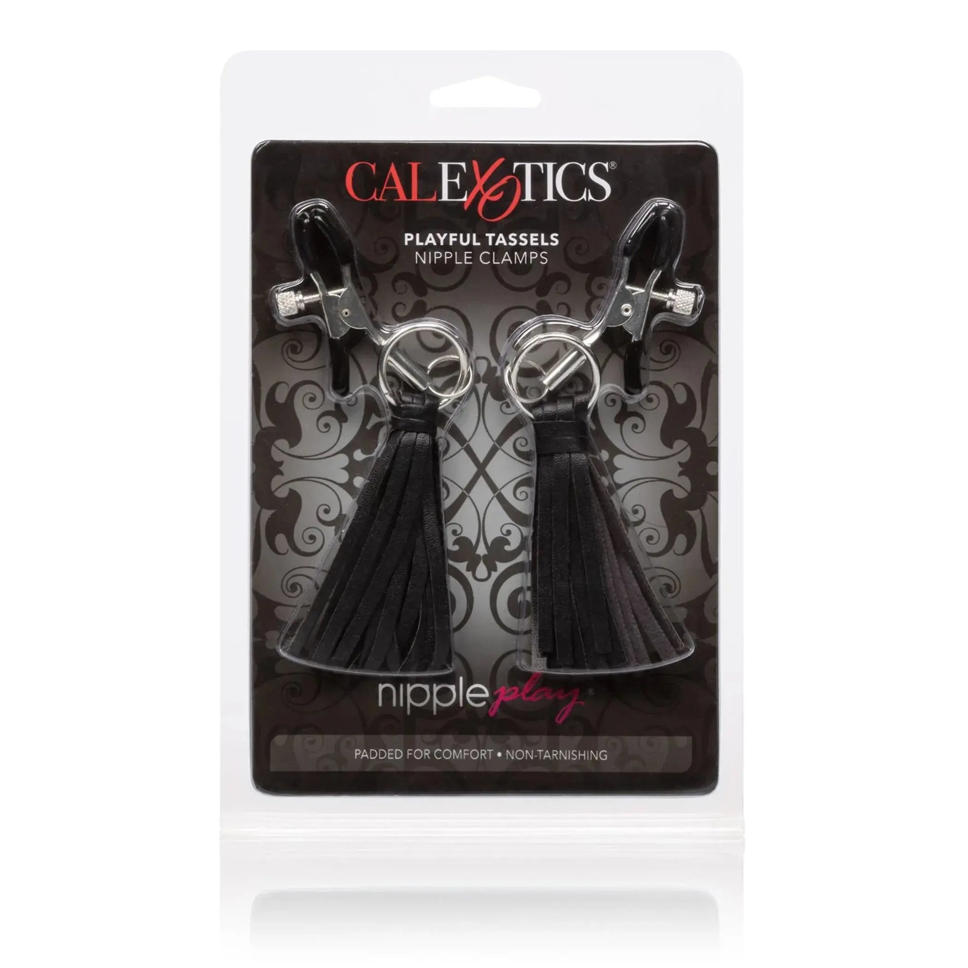 NIPPLE PLAY PLAYFUL TASSELS NIPPLE CLAMPS BLACK California Exotic Novelties