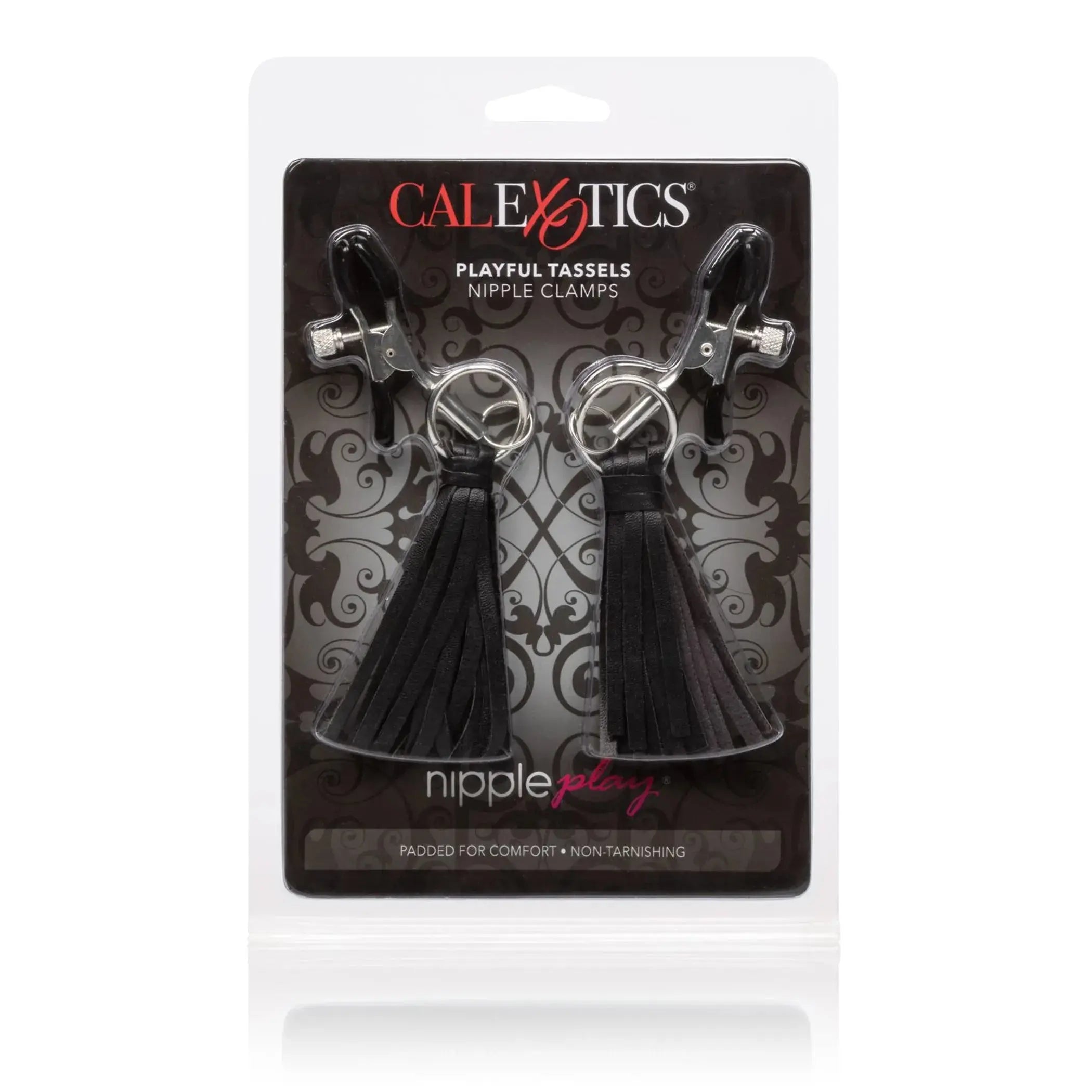 NIPPLE PLAY PLAYFUL TASSELS NIPPLE CLAMPS BLACK California Exotic Novelties