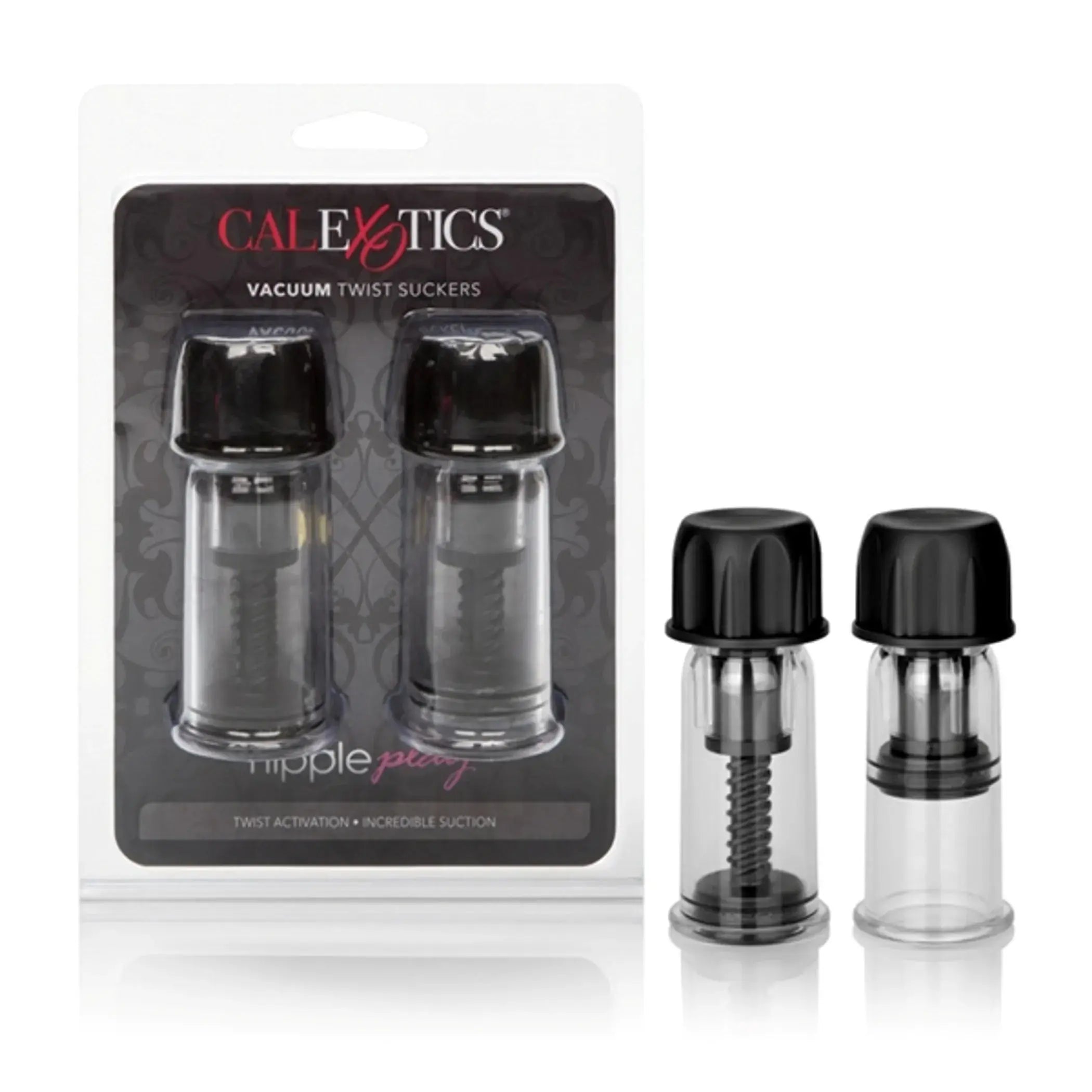 NIPPLE PLAY VACUUM TWIST SUCKERS BLACK California Exotic Novelties