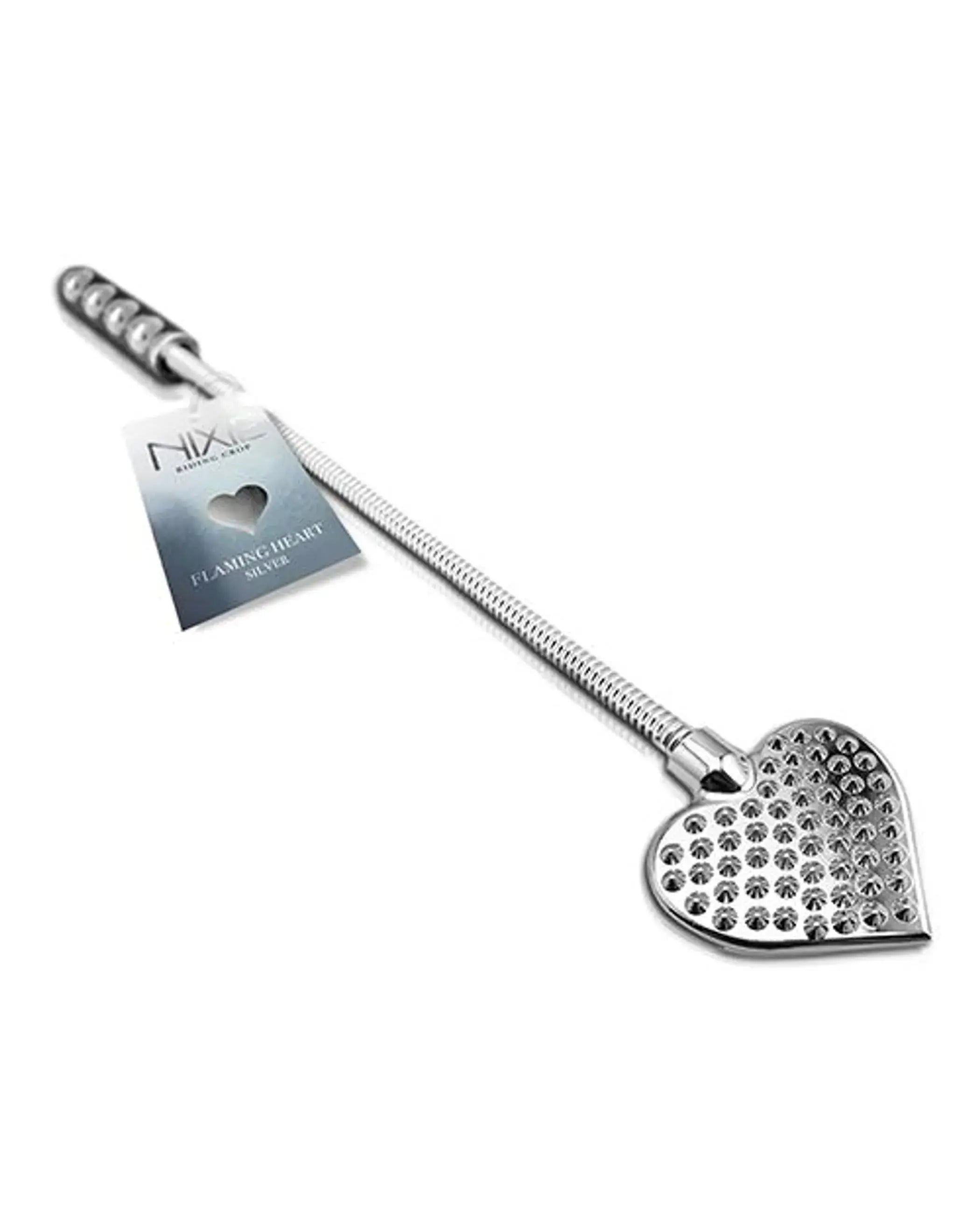 NIXIE STAINLESS STEEL RIDING CROP HEART Global Novelties