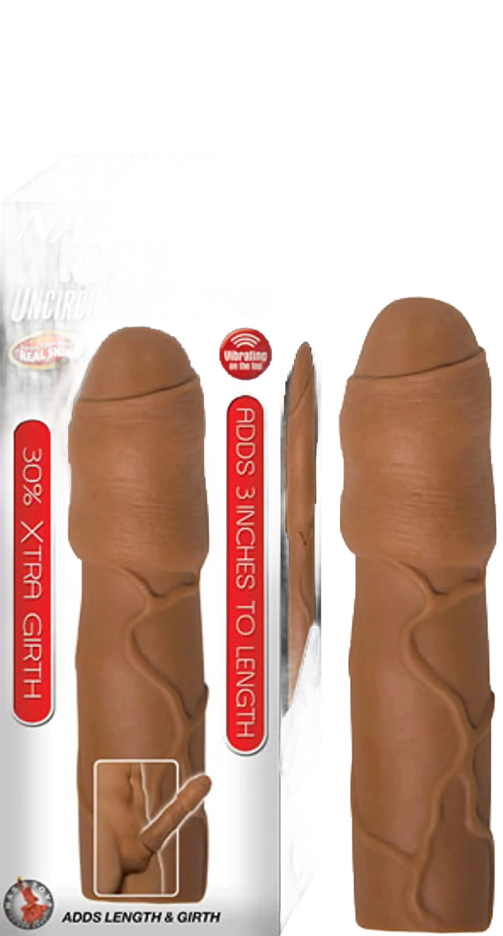 NATURAL REALSKIN UNCIRCUMCISED BROWN Nasstoys
