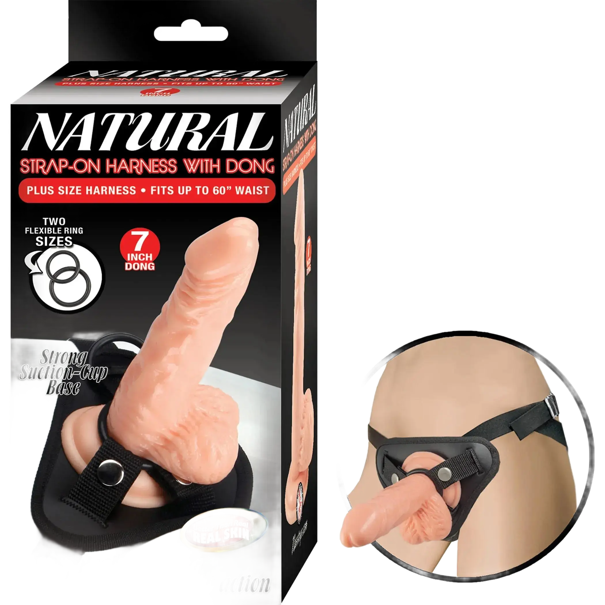 NATURAL STRAP-ON HARNESS W/ DONG Nasstoys